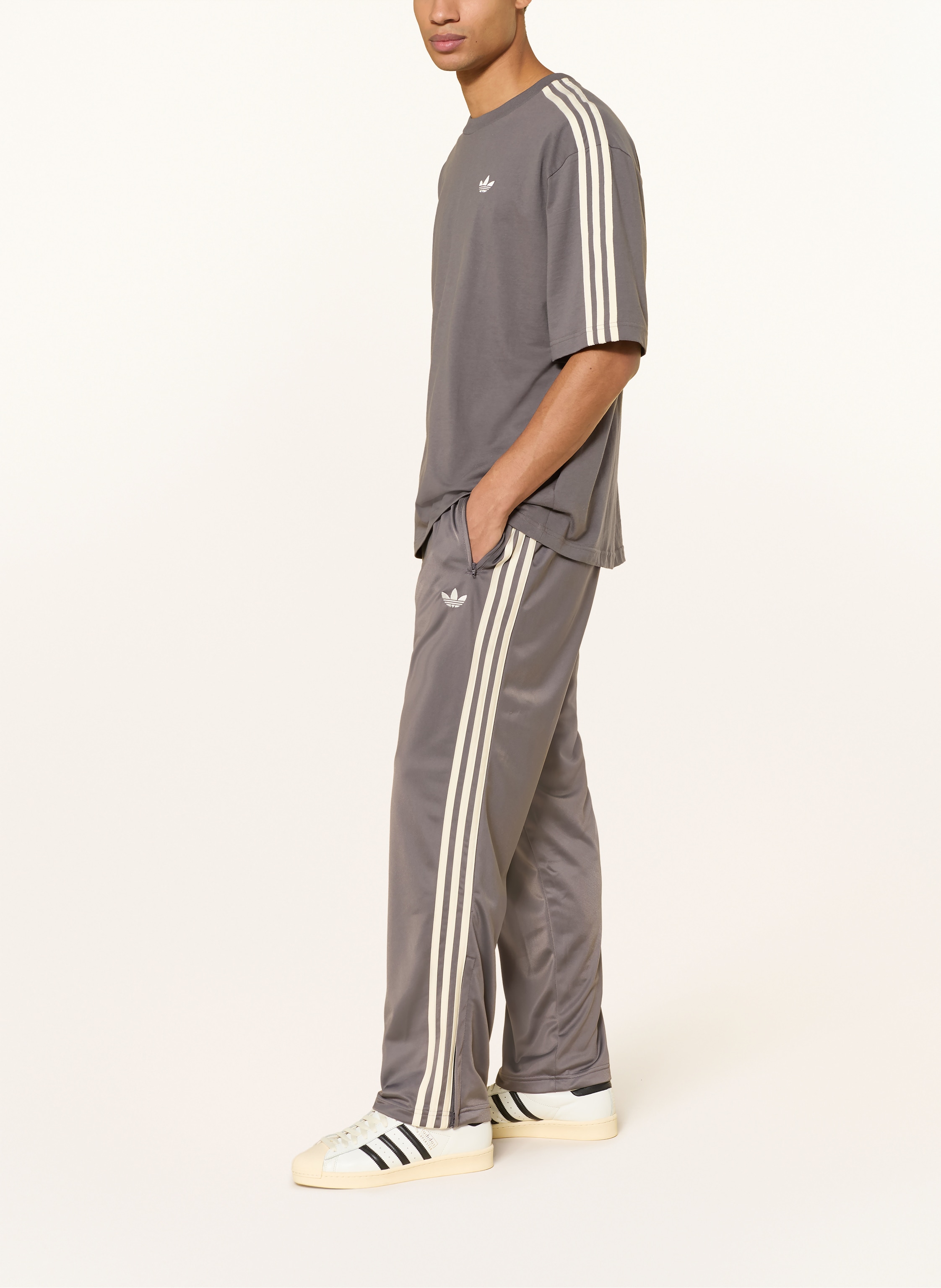 Thumbnail - Adidas Originals Trainingshose Firebird Mit Galonstreifen braun
