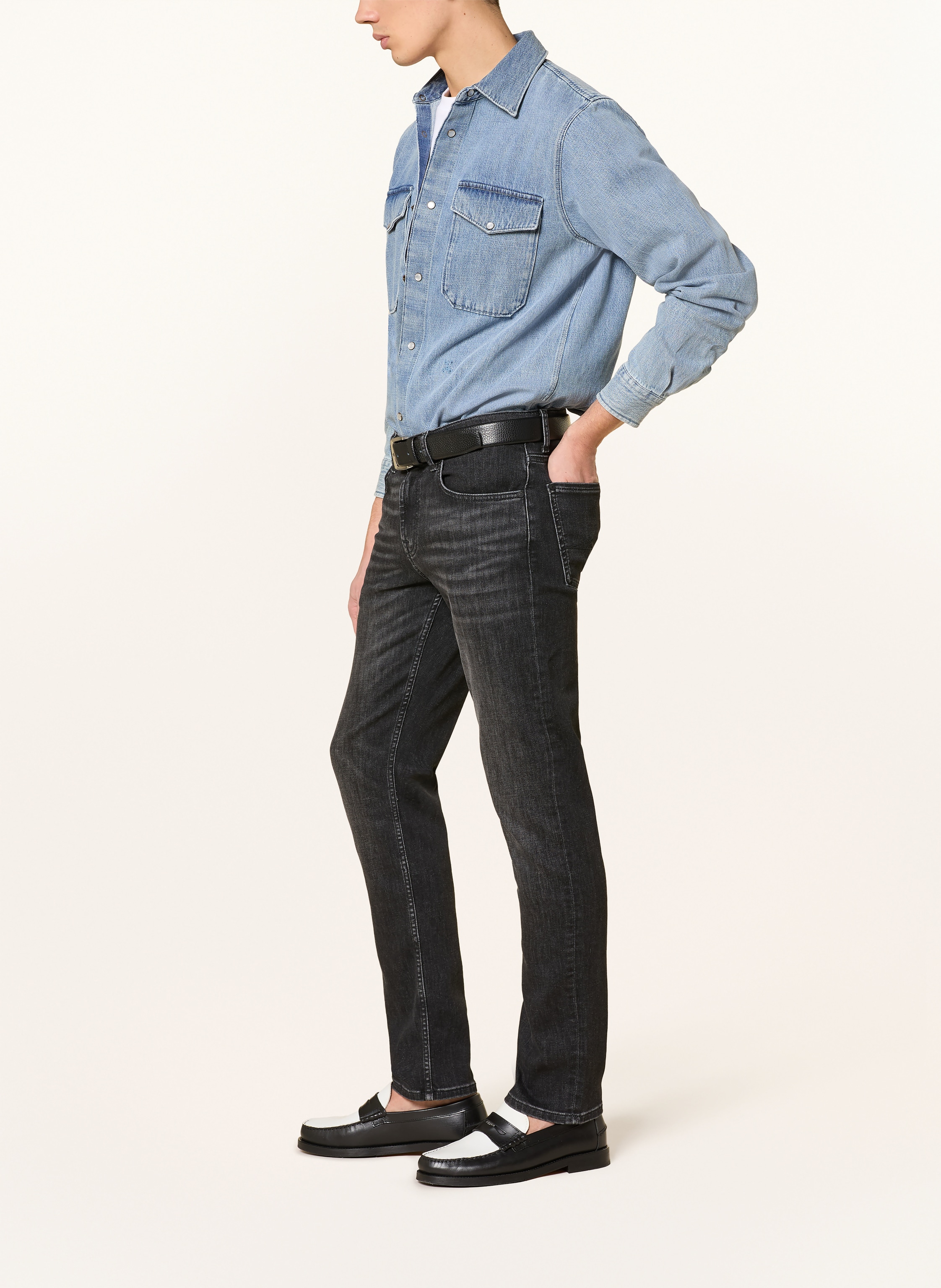 Thumbnail - 7 For All Mankind Jeans Slimmy Starry Slim Fit schwarz