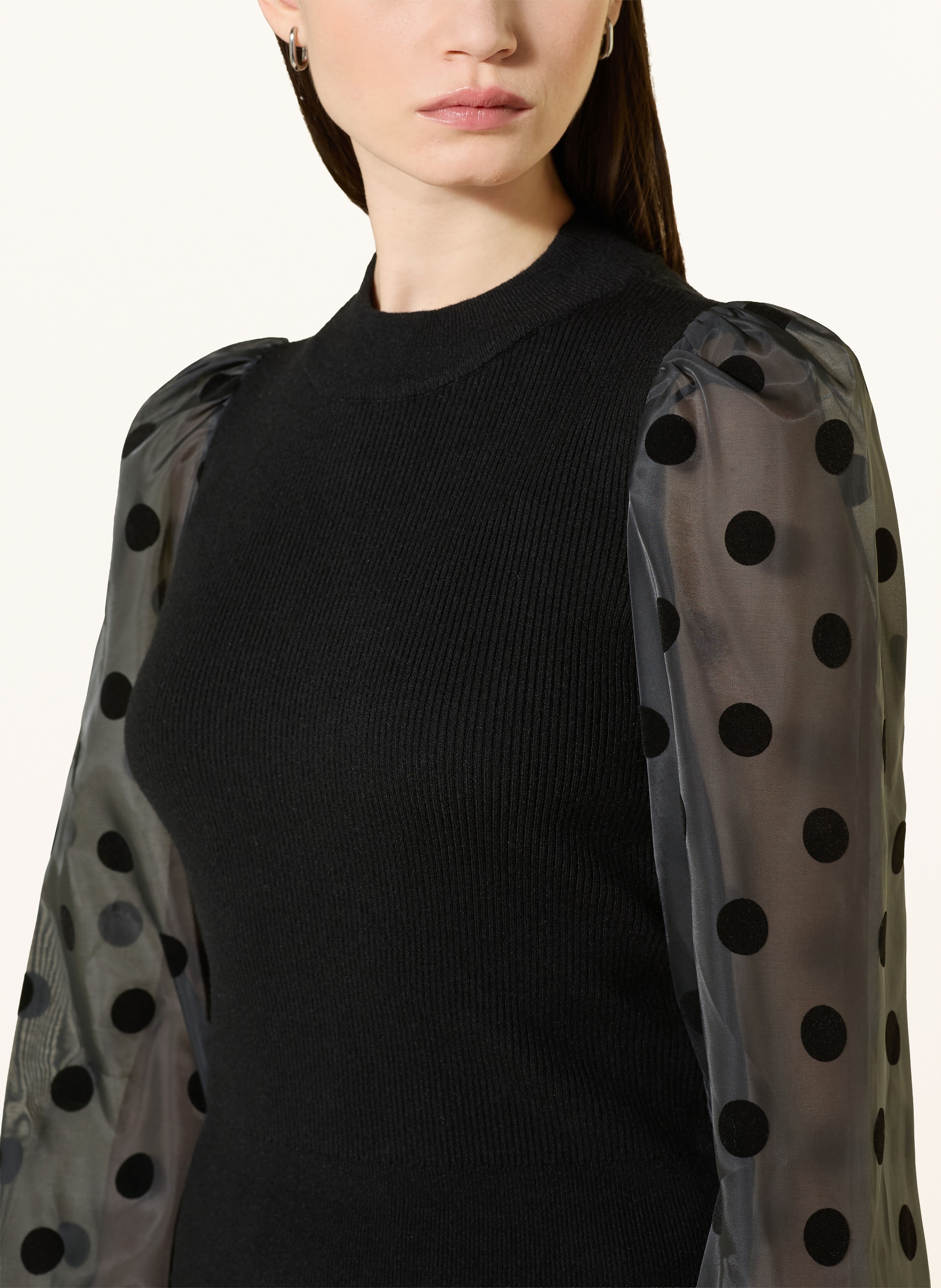 Thumbnail - Y.A.S. Pullover Im Materialmix schwarz