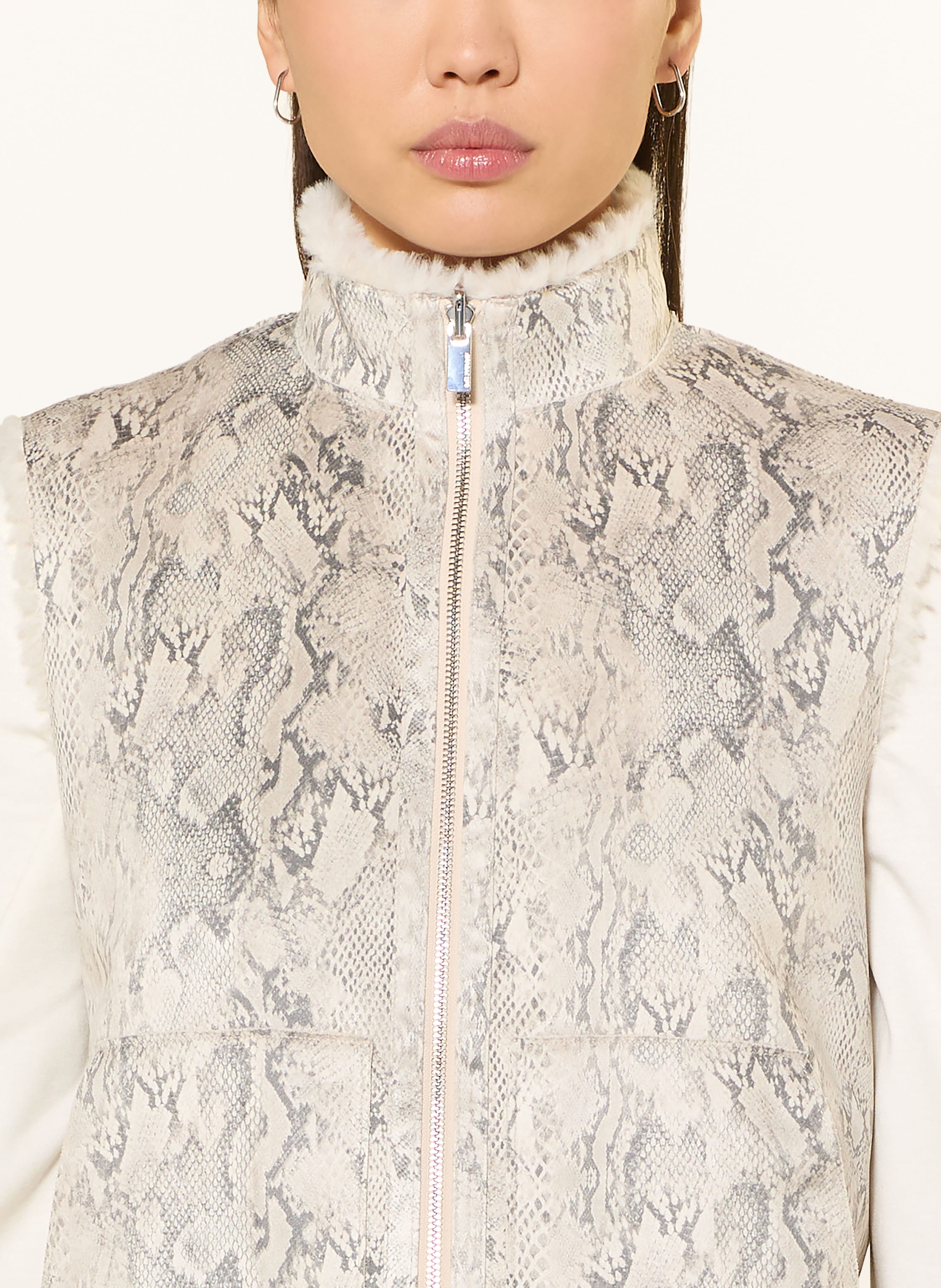 Thumbnail - Milestone Weste Msblakely Zum Wenden Mit Kunstfell beige