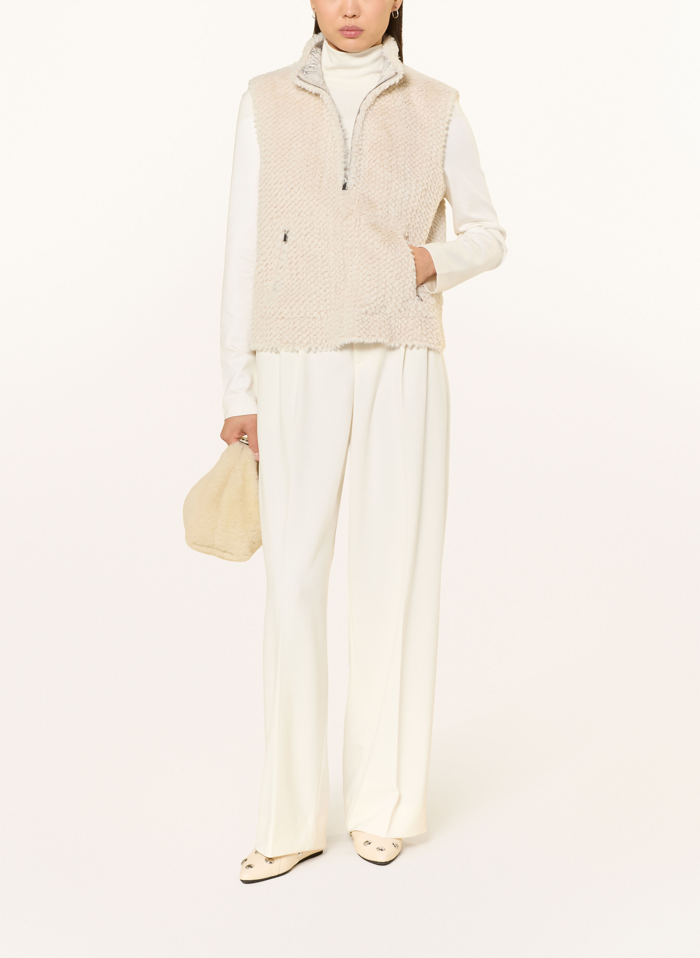 Thumbnail - Milestone Weste Msblakely Zum Wenden Mit Kunstfell beige