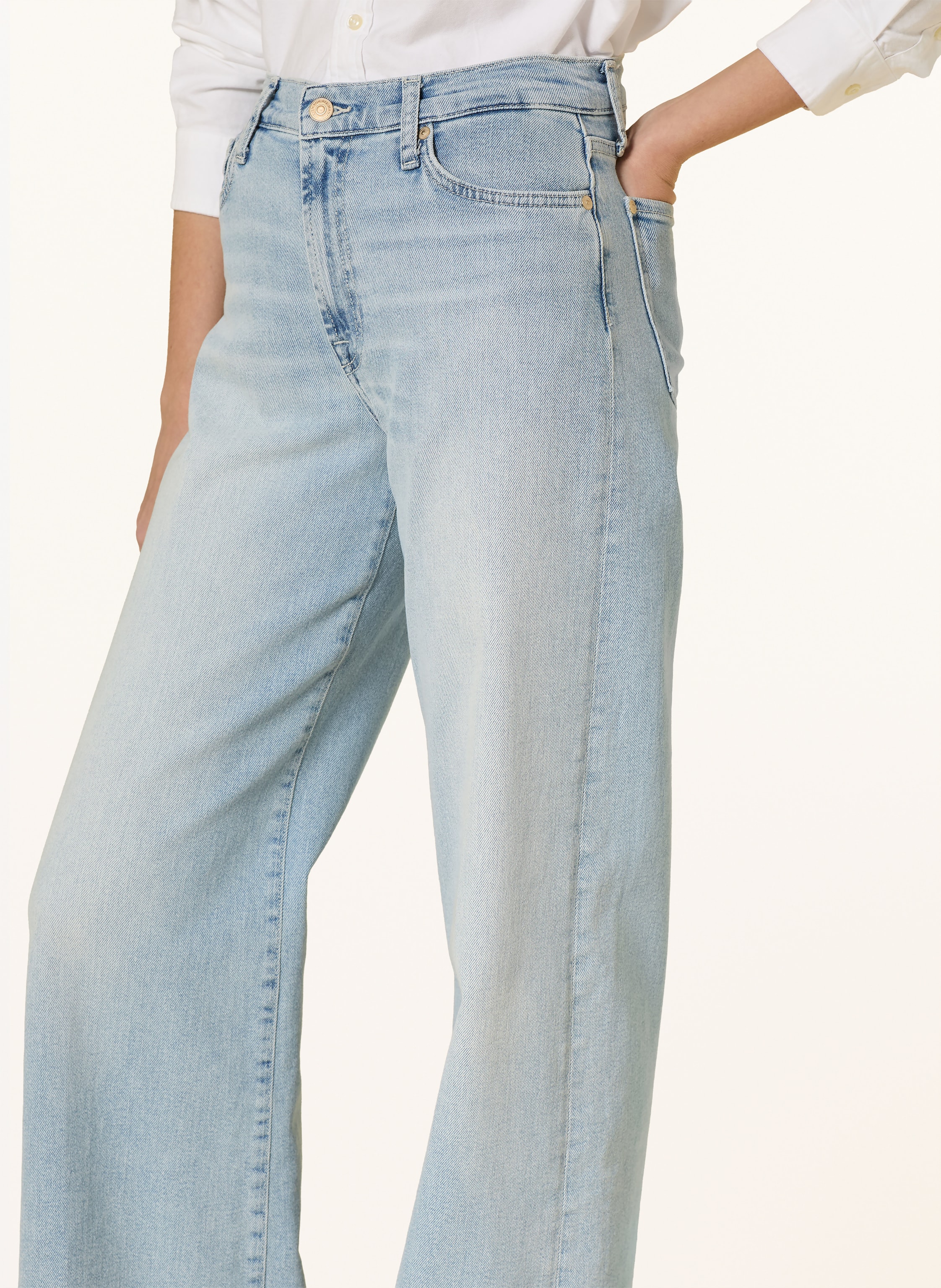 Thumbnail - 7 For All Mankind Wide Leg Jeans Lotta blau