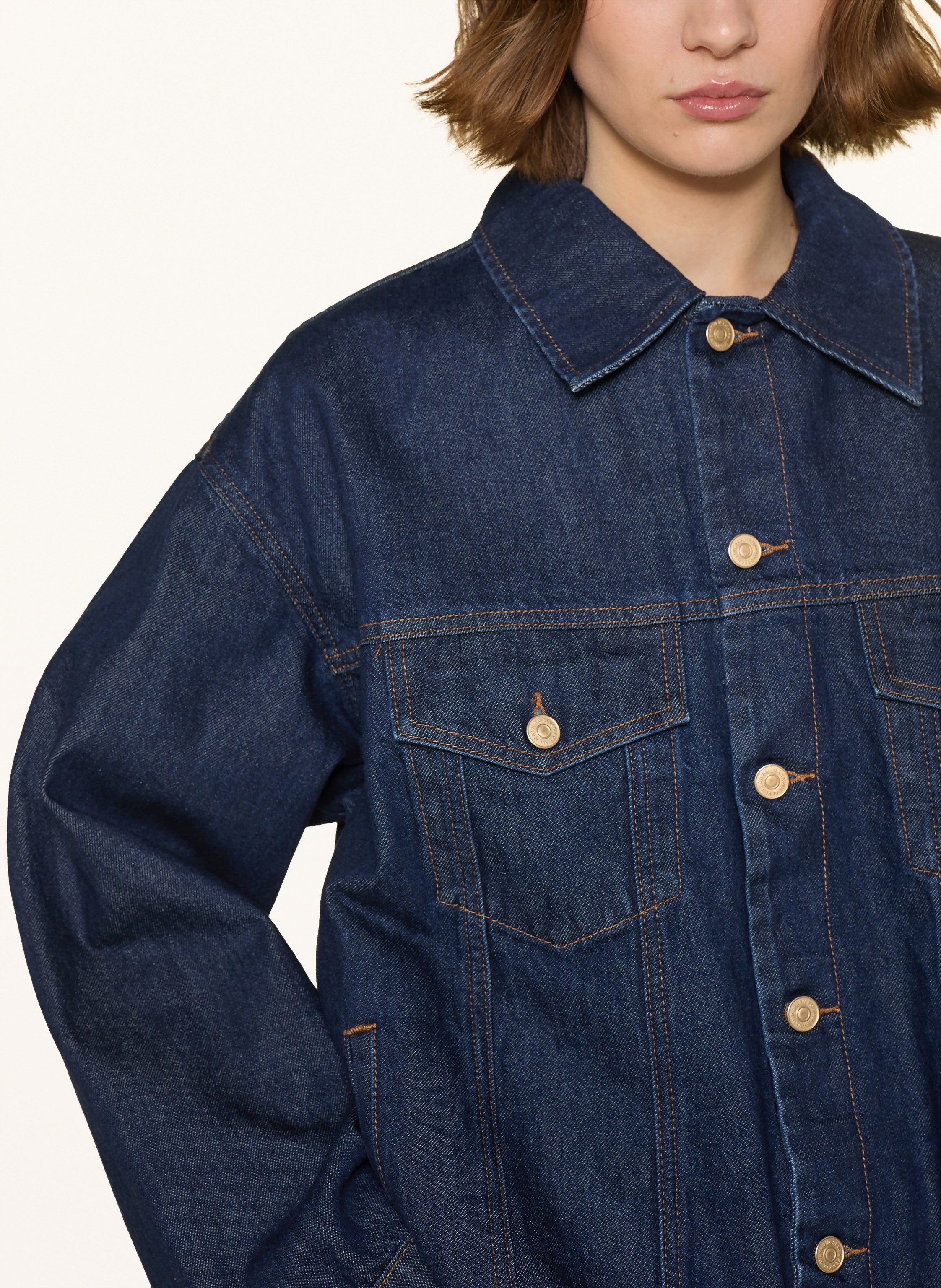 Thumbnail - 7 For All Mankind Jeansjacke Gathered blau