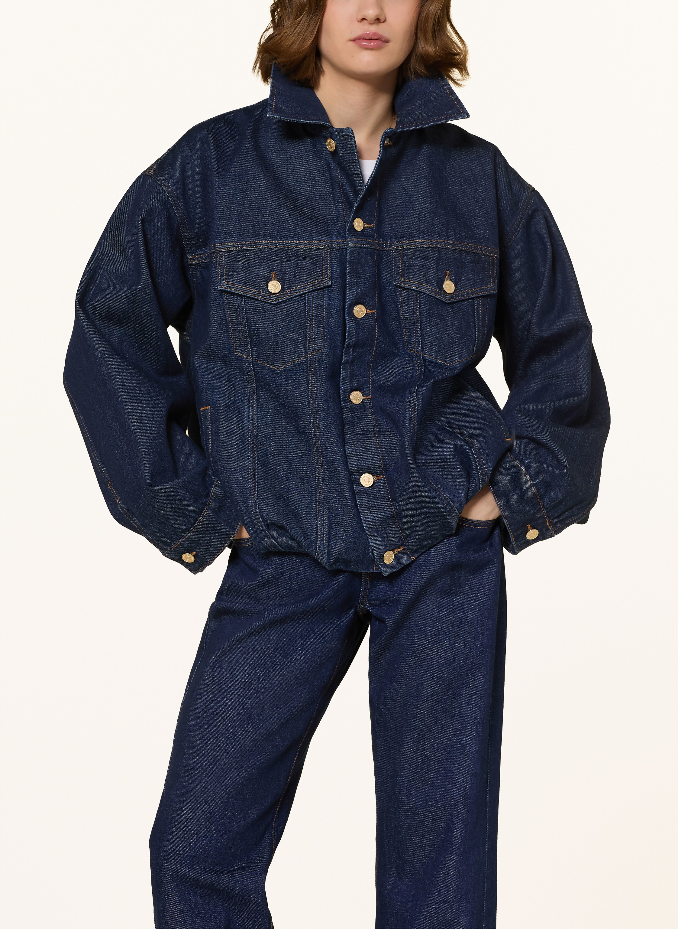 Thumbnail - 7 For All Mankind Jeansjacke Gathered blau