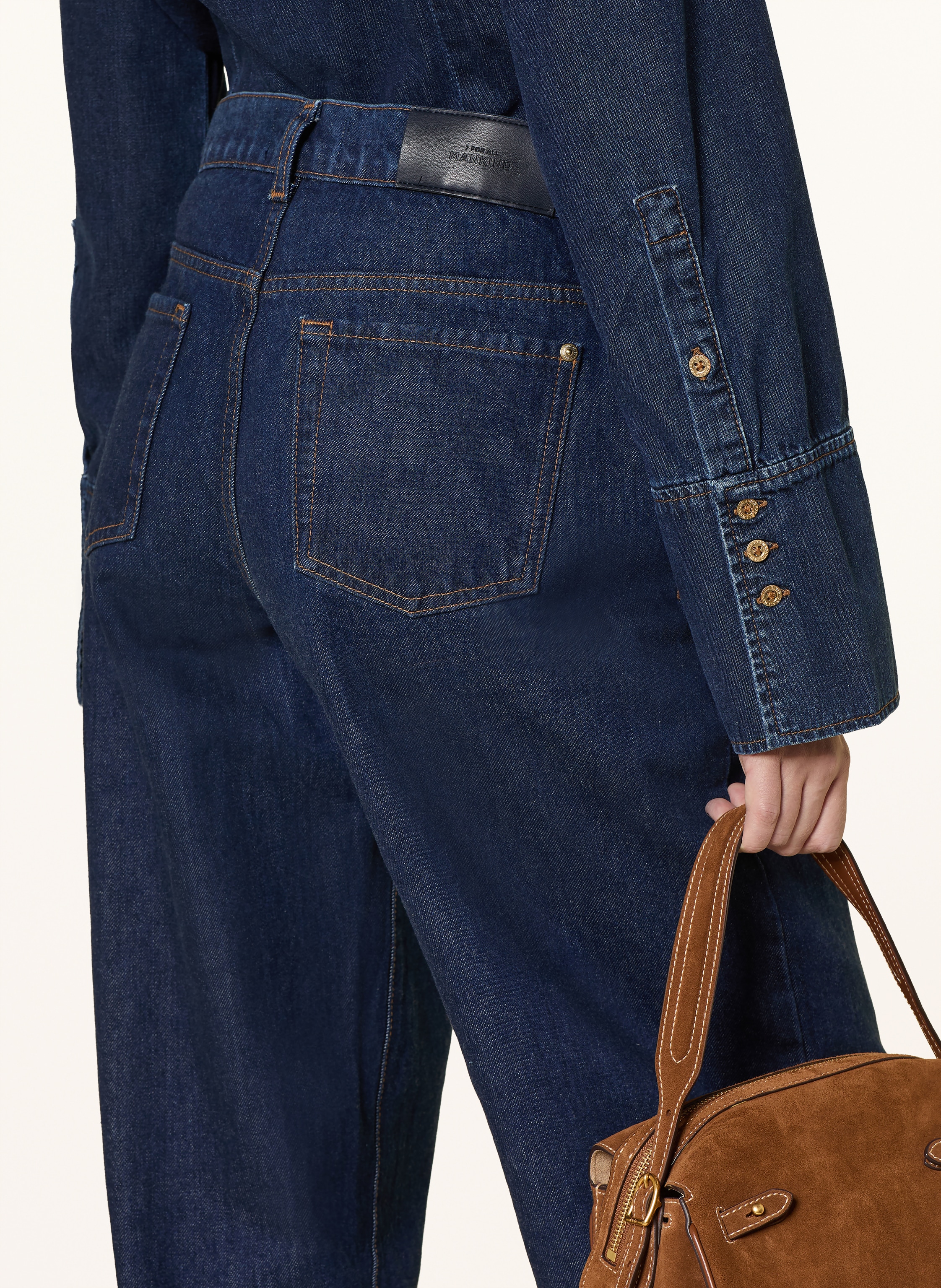 Thumbnail - 7 For All Mankind Barrel Jeans Bonnie Stacked blau