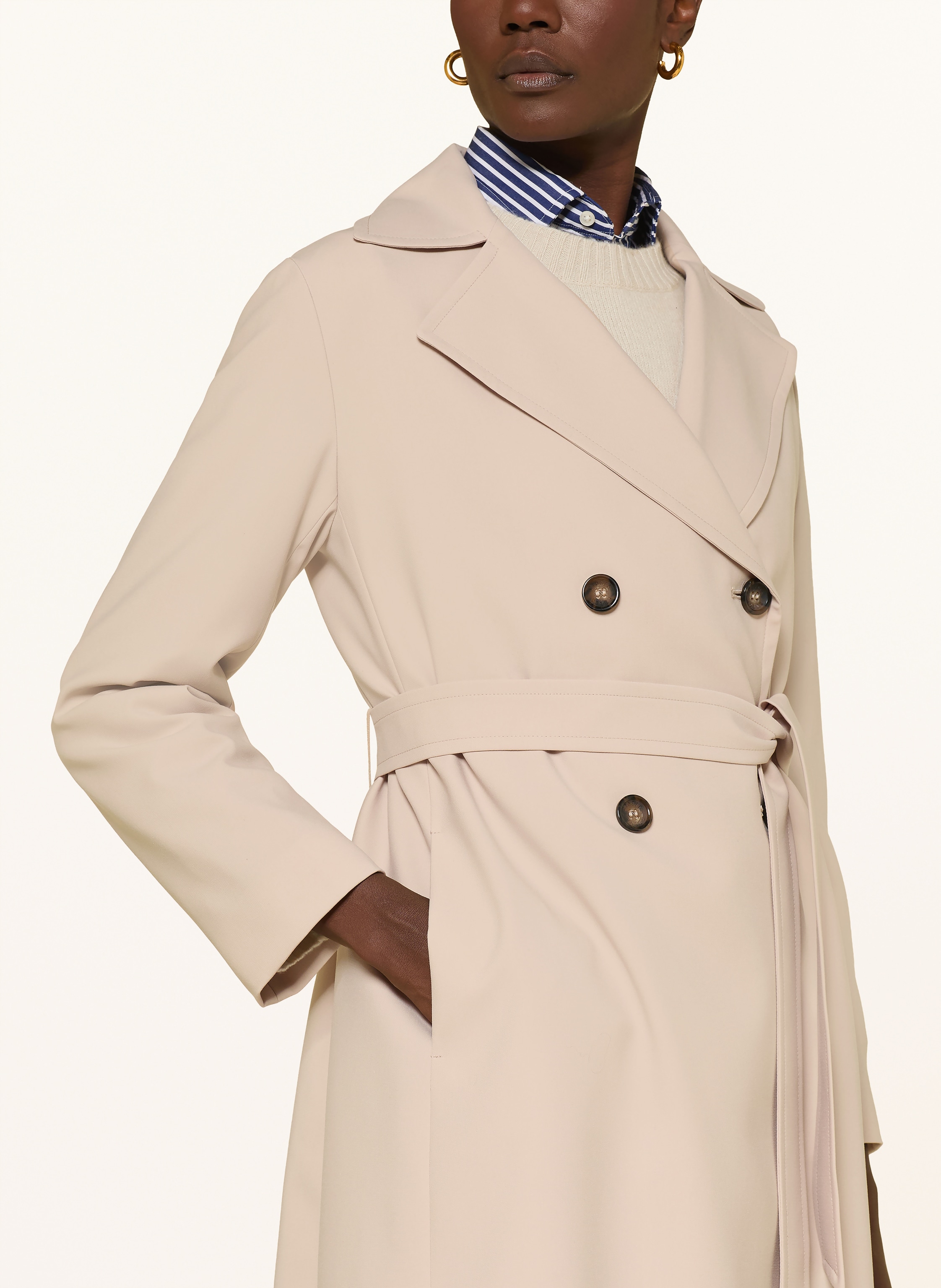 Thumbnail - Cinzia Rocca Trenchcoat beige