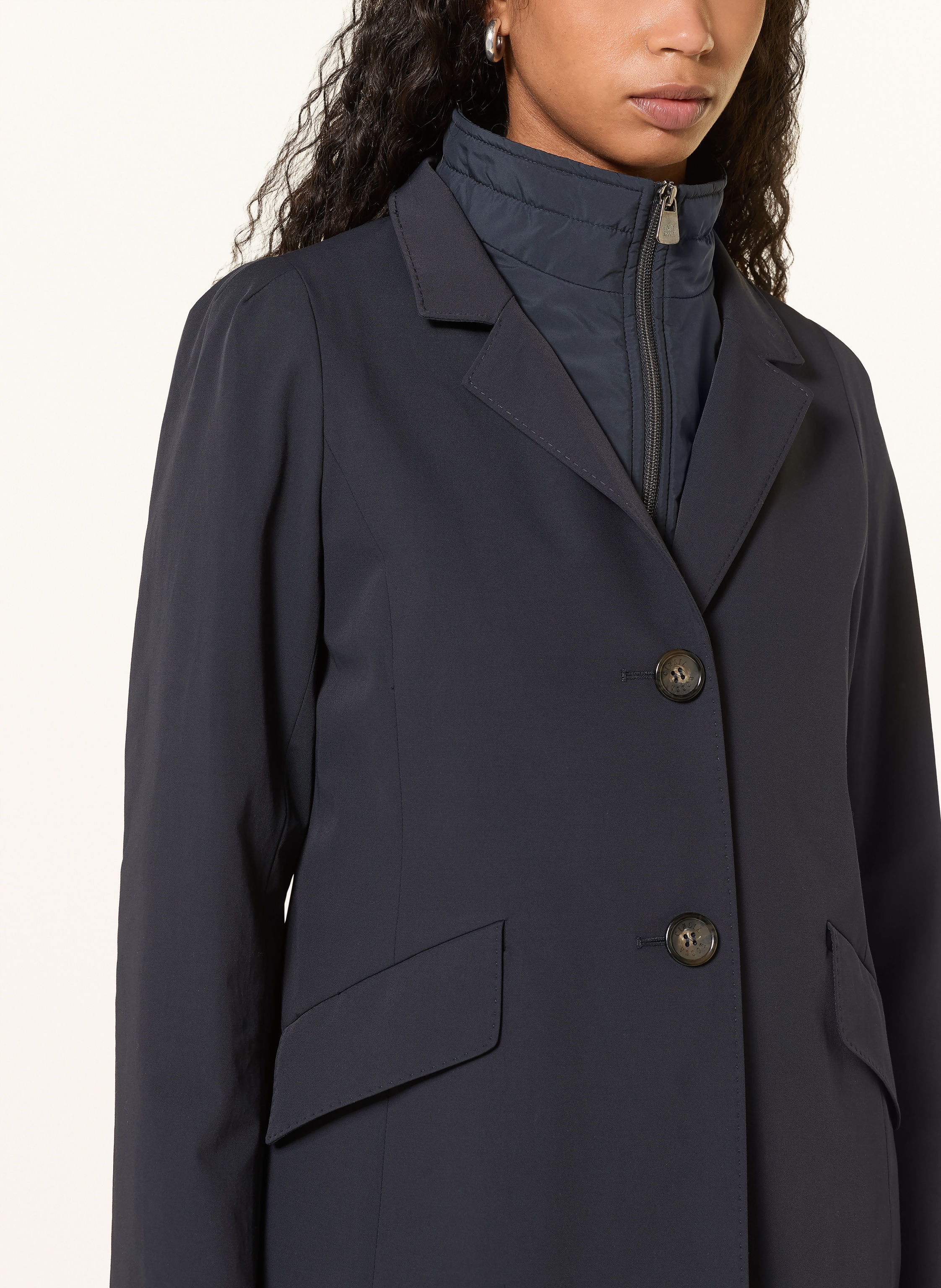 Thumbnail - Cinzia Rocca Jacke Mit Herausnehmbarer Blende blau