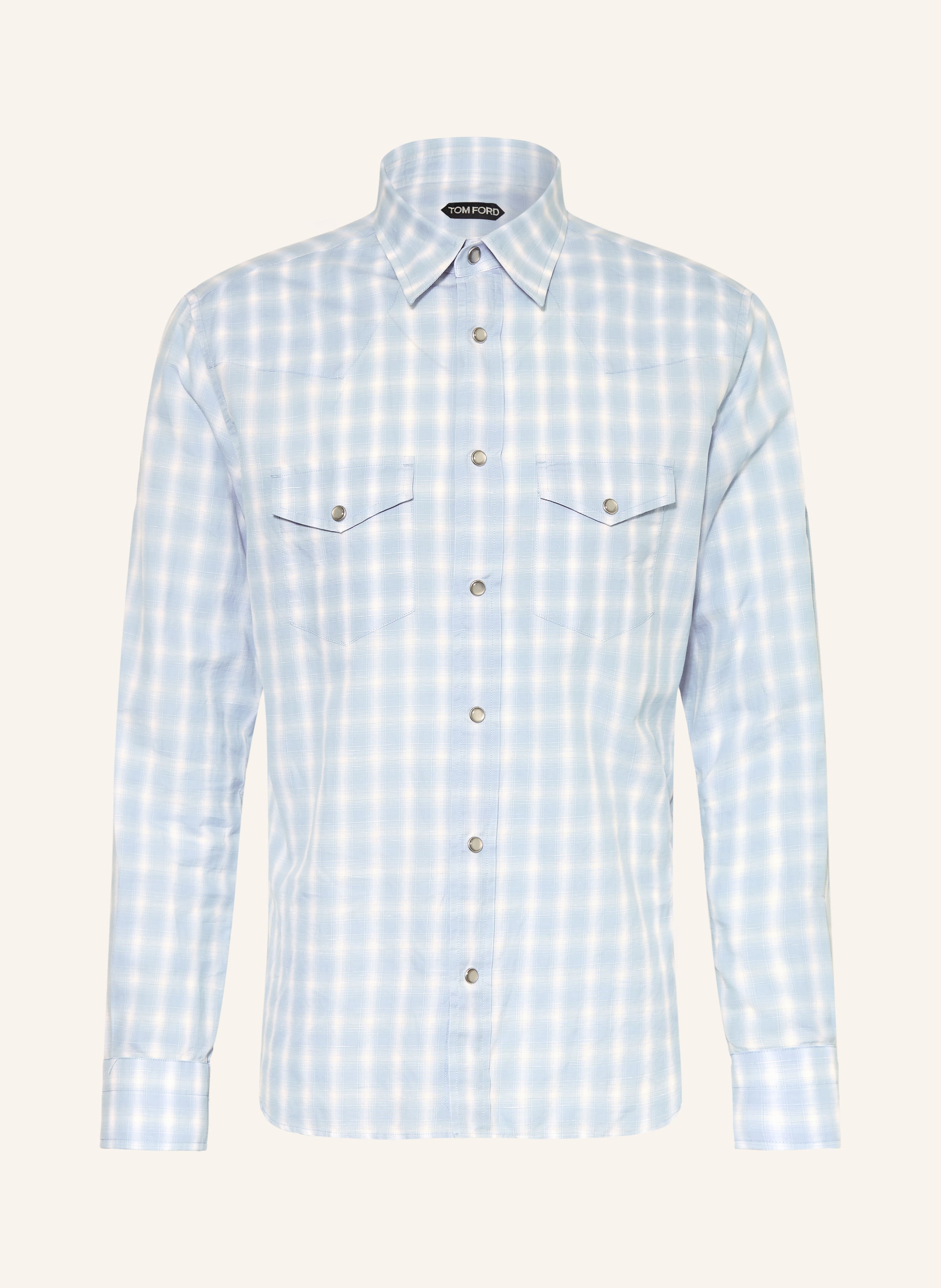 Tom Ford Tom Ford Hemd Regular Fit blau in HELLBLAU / WEISS