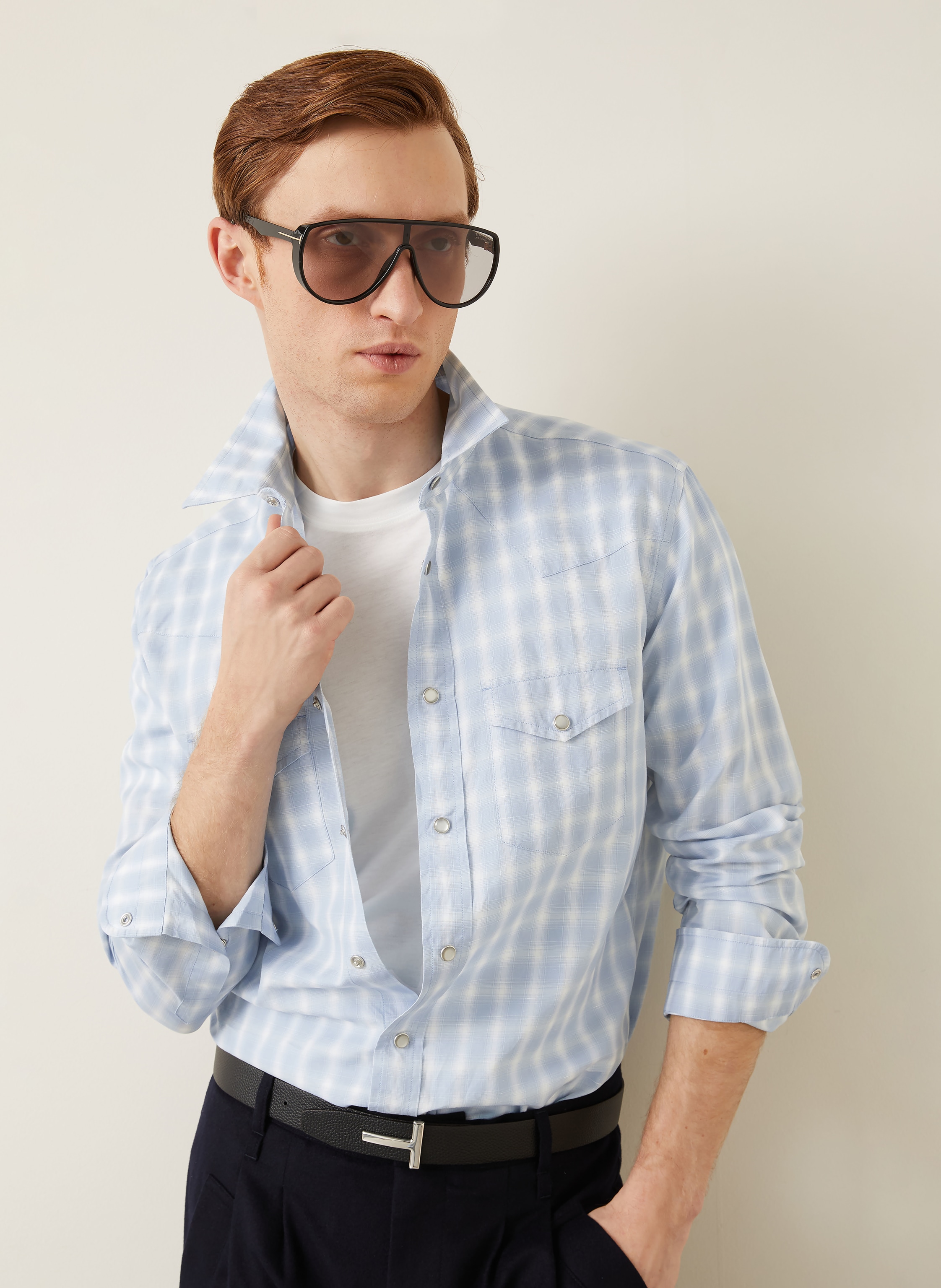 Thumbnail - Tom Ford Hemd Regular Fit blau