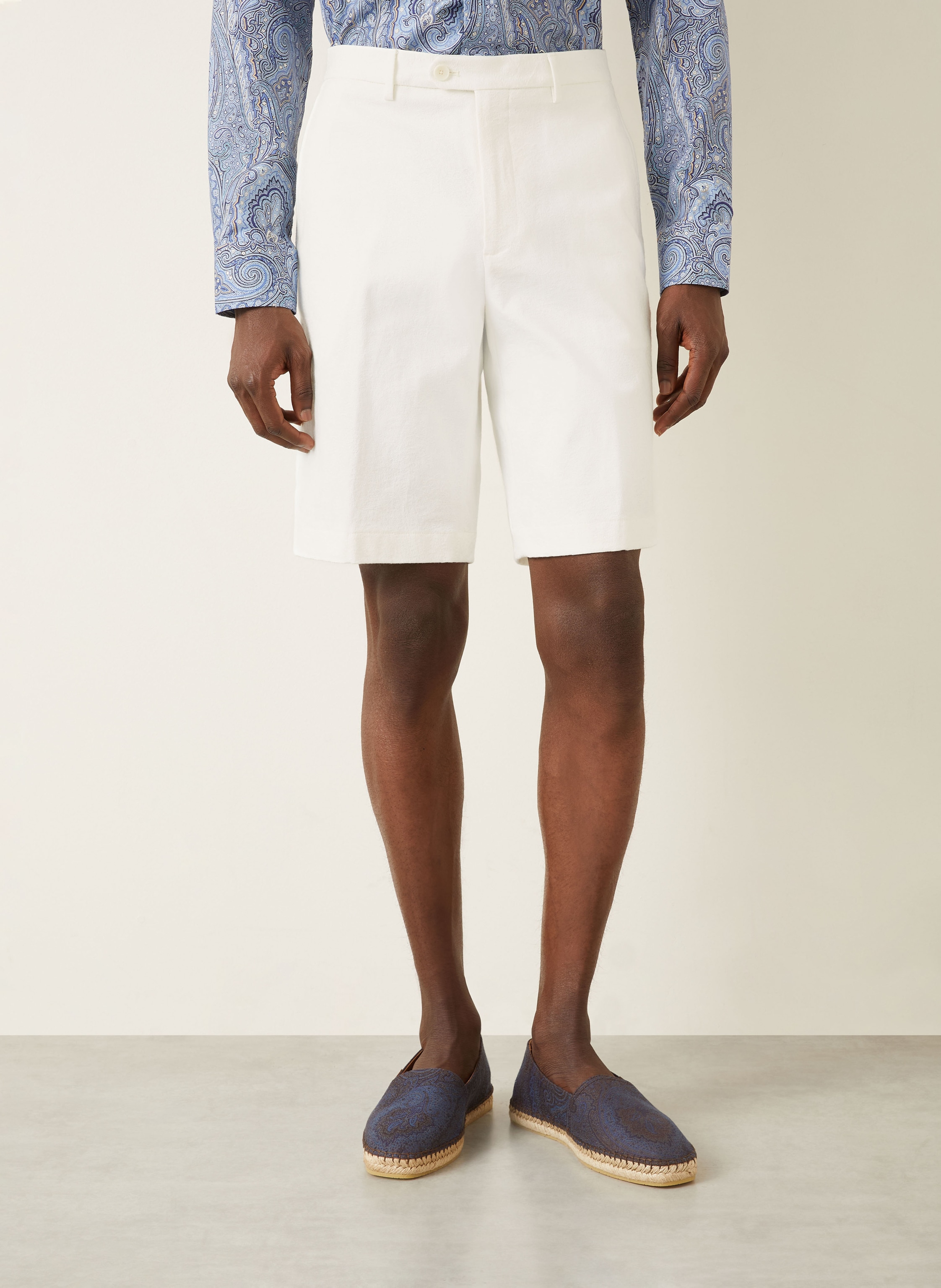 Thumbnail - Etro Chinoshorts Aus Jacquard weiss