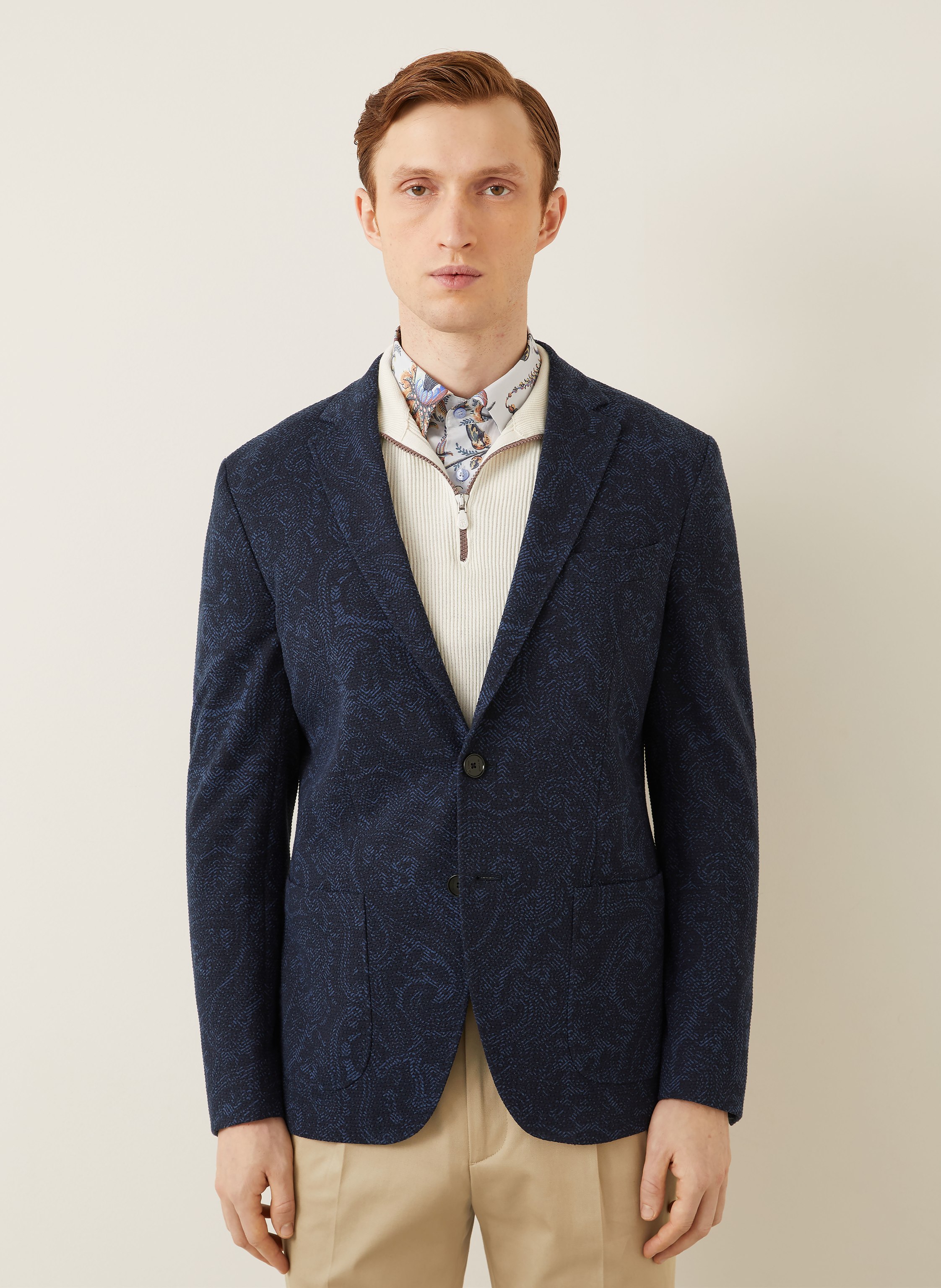 Thumbnail - Etro Jerseysakko Extra Slim Fit blau