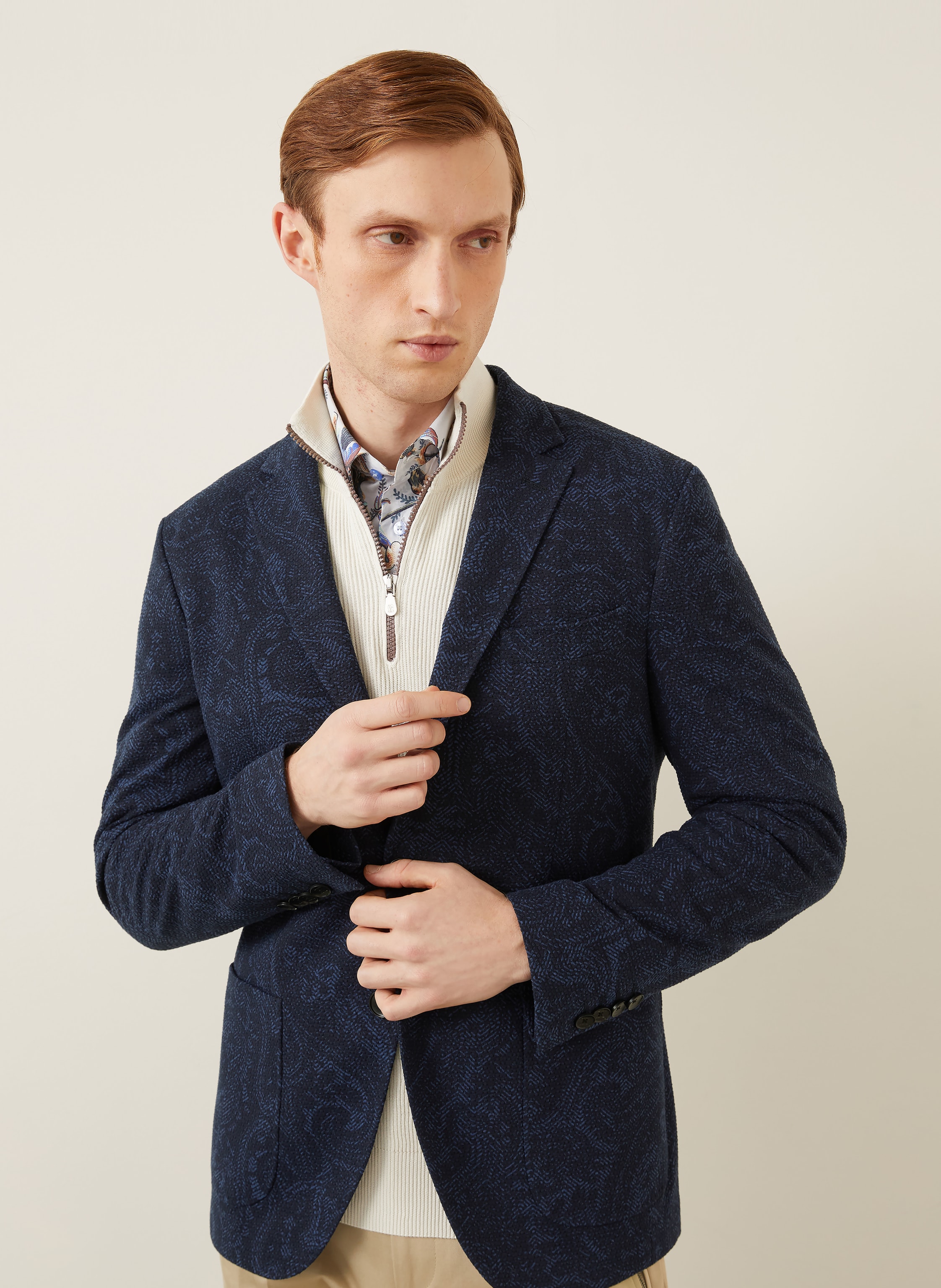 Thumbnail - Etro Jerseysakko Extra Slim Fit blau