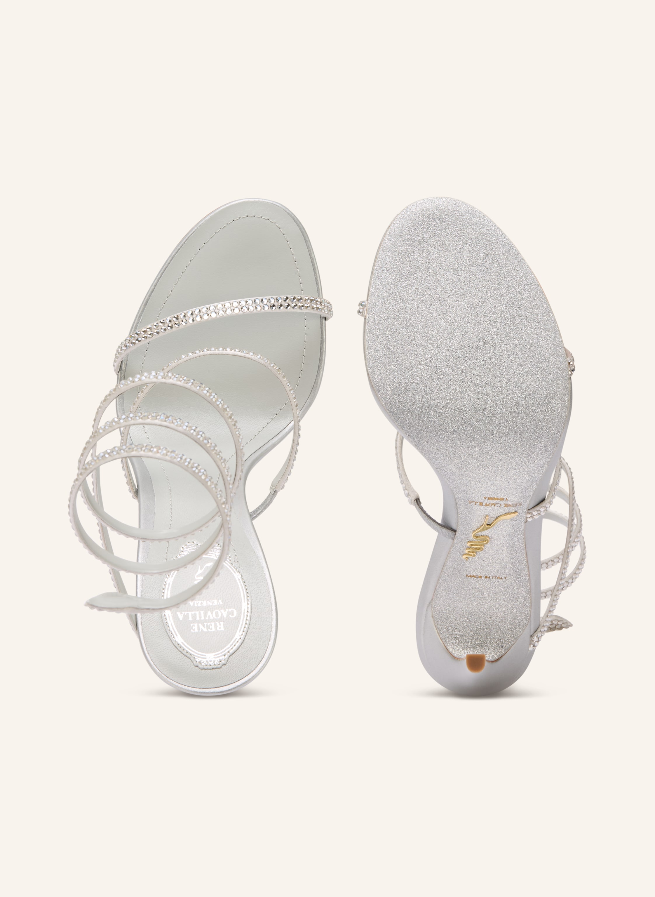 Thumbnail - Rene Caovilla Sandaletten Cleo Mit Schmucksteinen silber