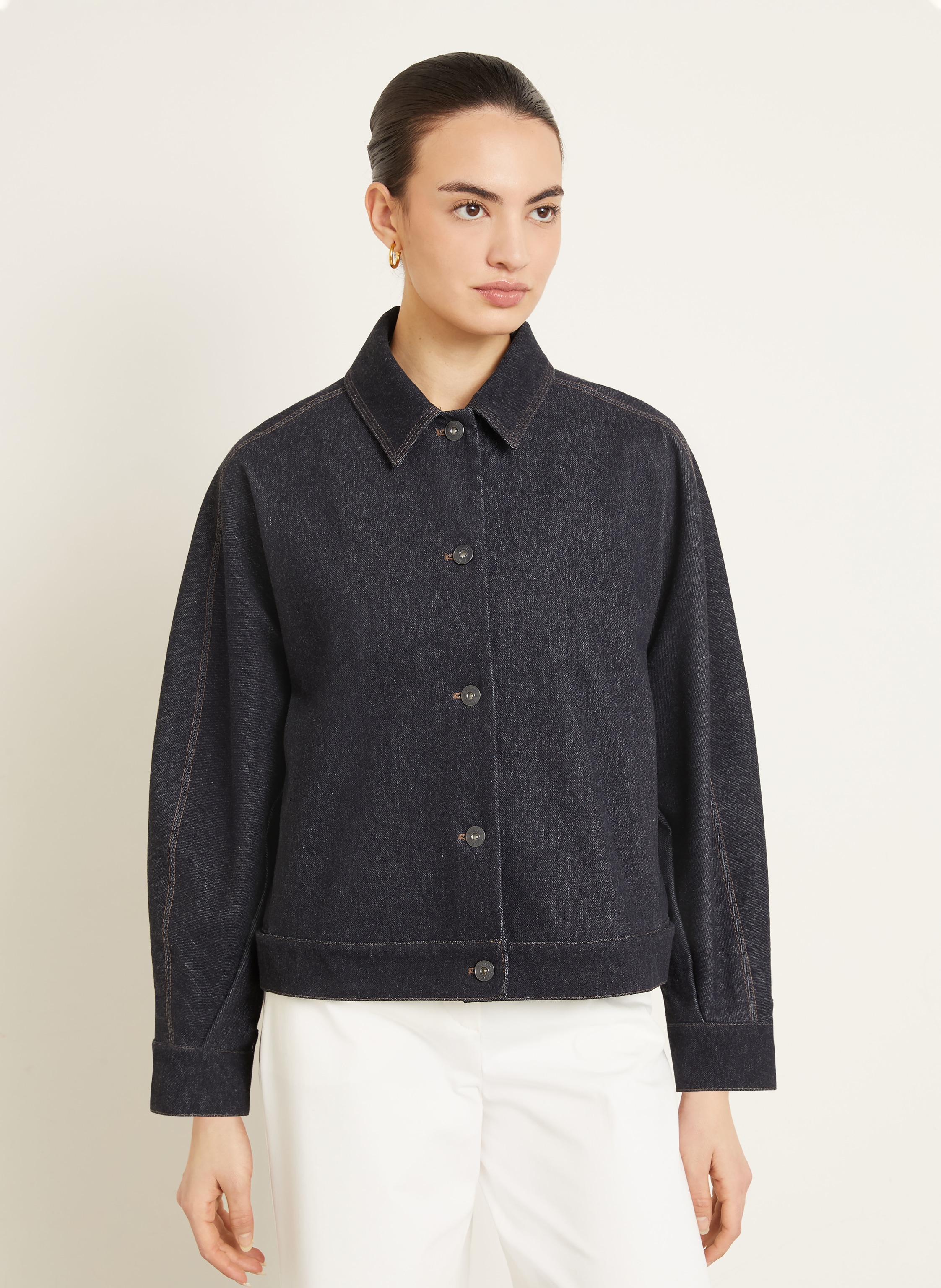 Thumbnail - Max Mara Jacke Nettare In Jeansoptik blau