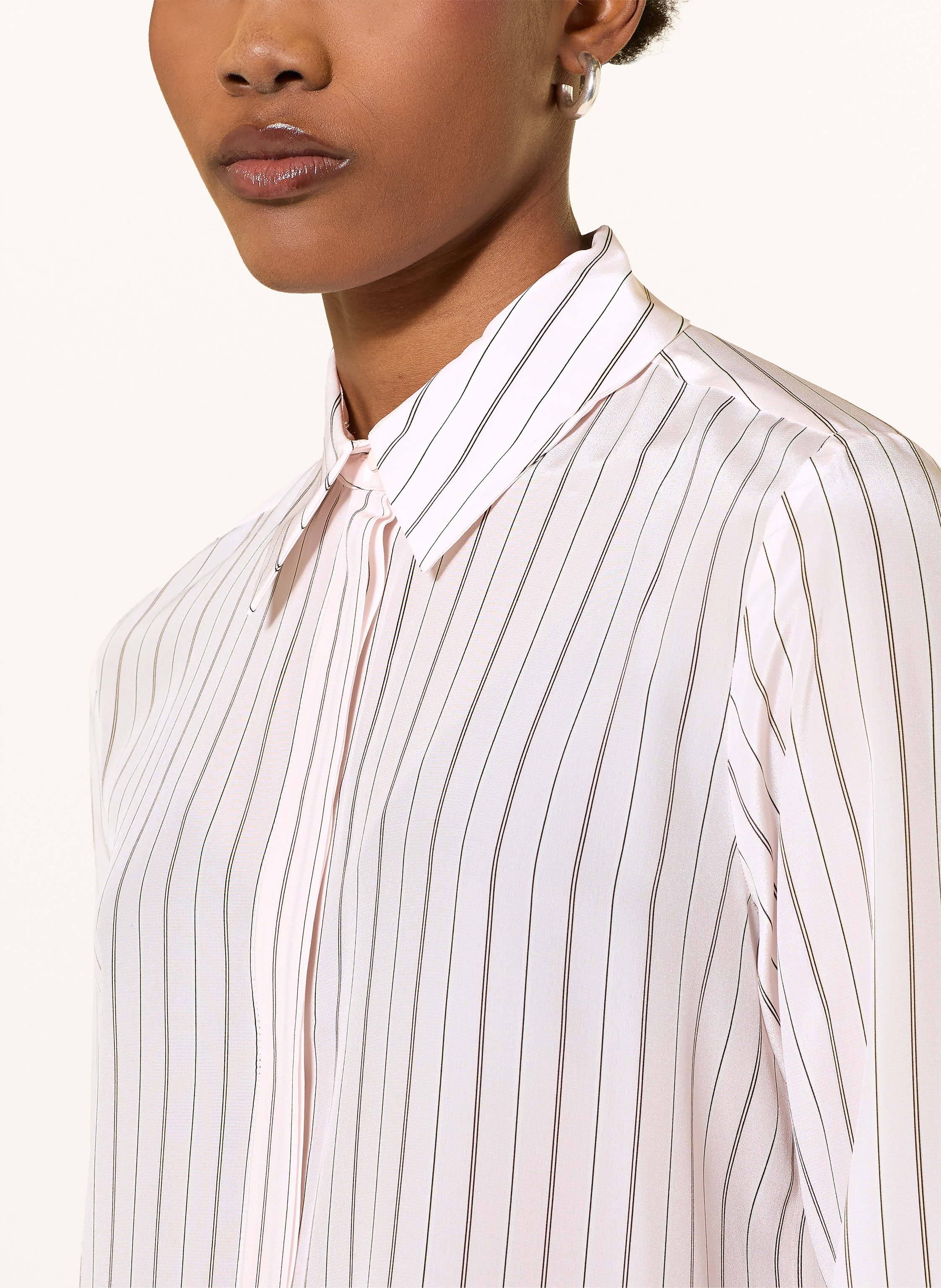 Thumbnail - Max Mara Studio Hemdbluse Flirt Aus Seide rosa