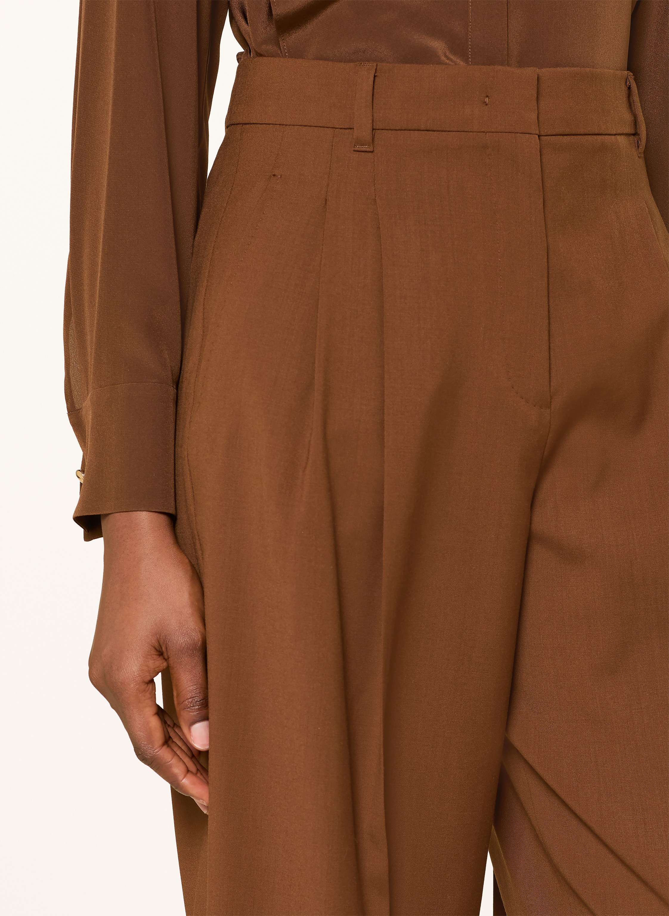 Thumbnail - Max Mara Studio Marlenehose Bacio braun