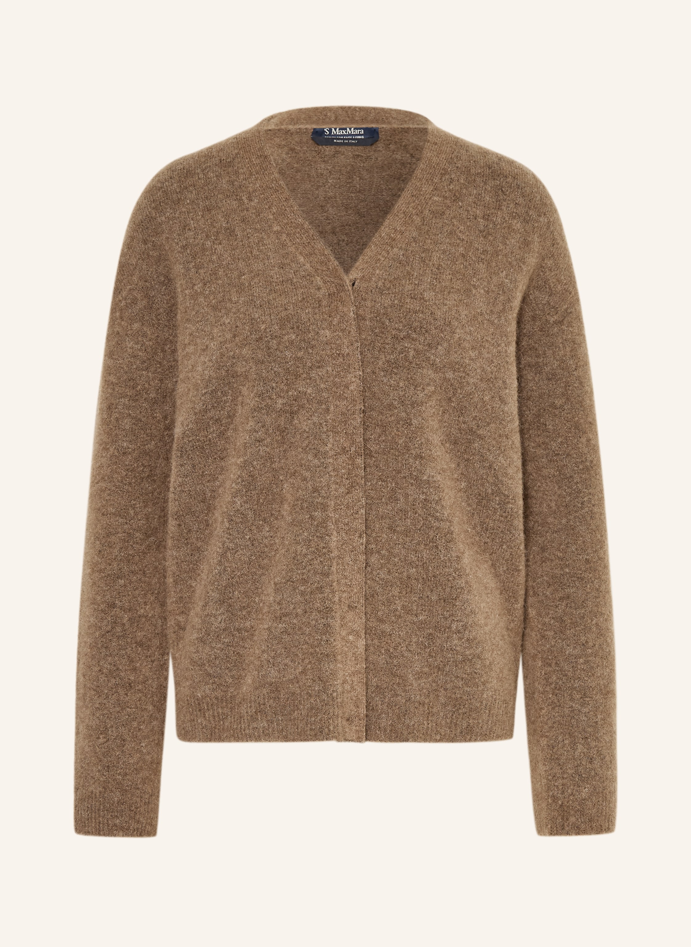 S Max Mara Strickjacke Mora Mit Alpaka braun