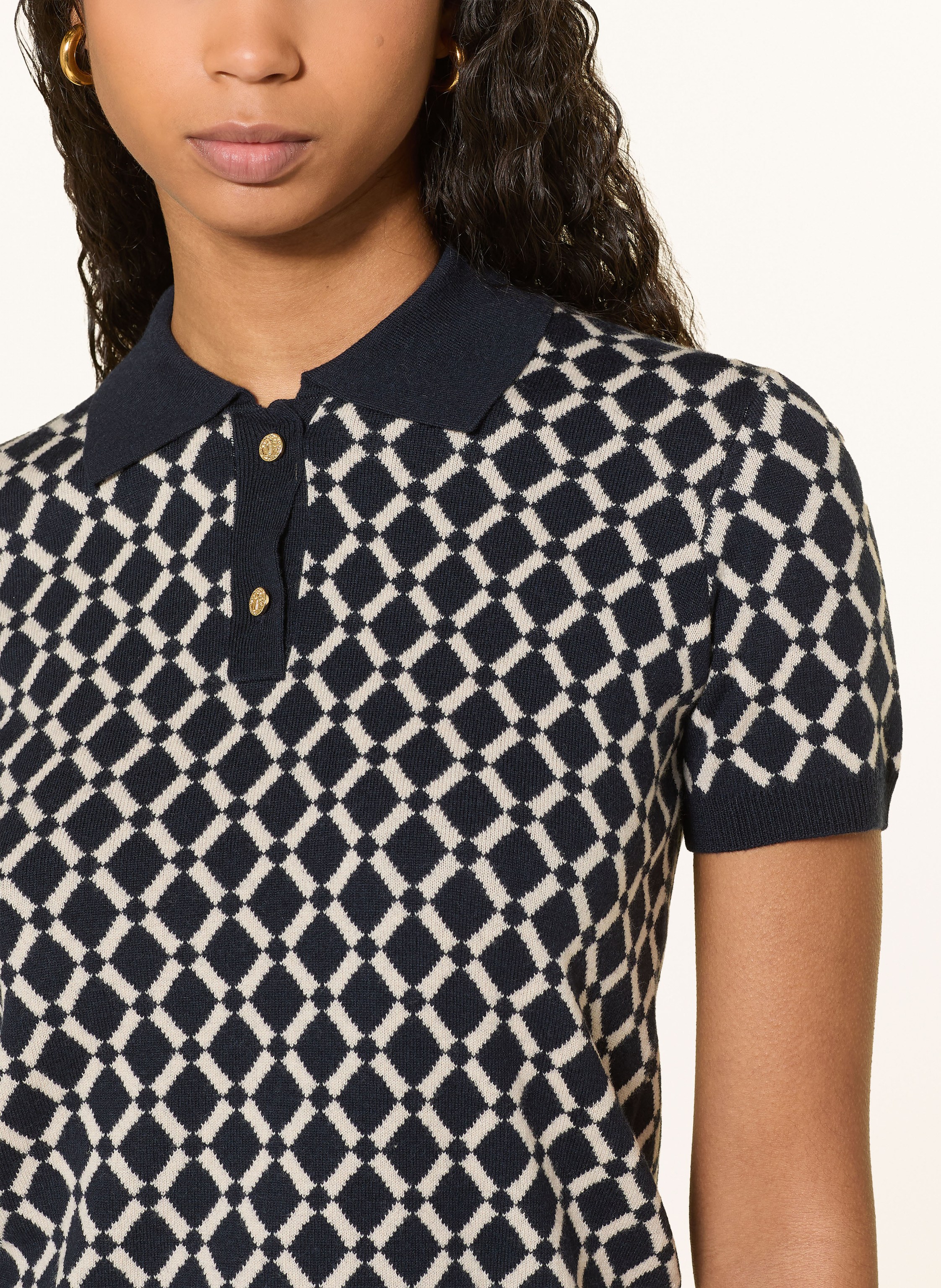 Thumbnail - S Max Mara Strick-Poloshirt Edera blau