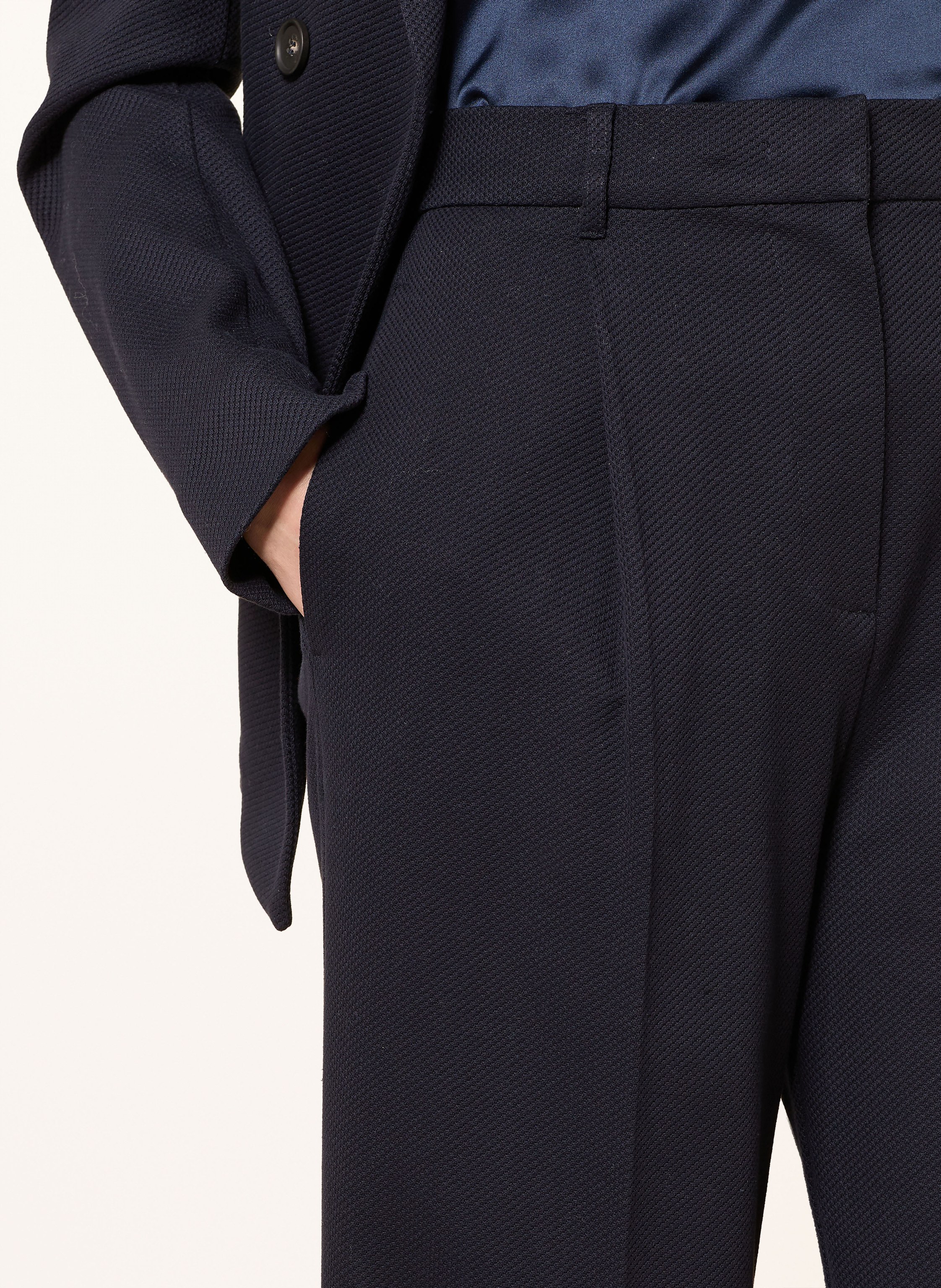 Thumbnail - Mm By Max Mara Marlenehose Panno Aus Jersey blau