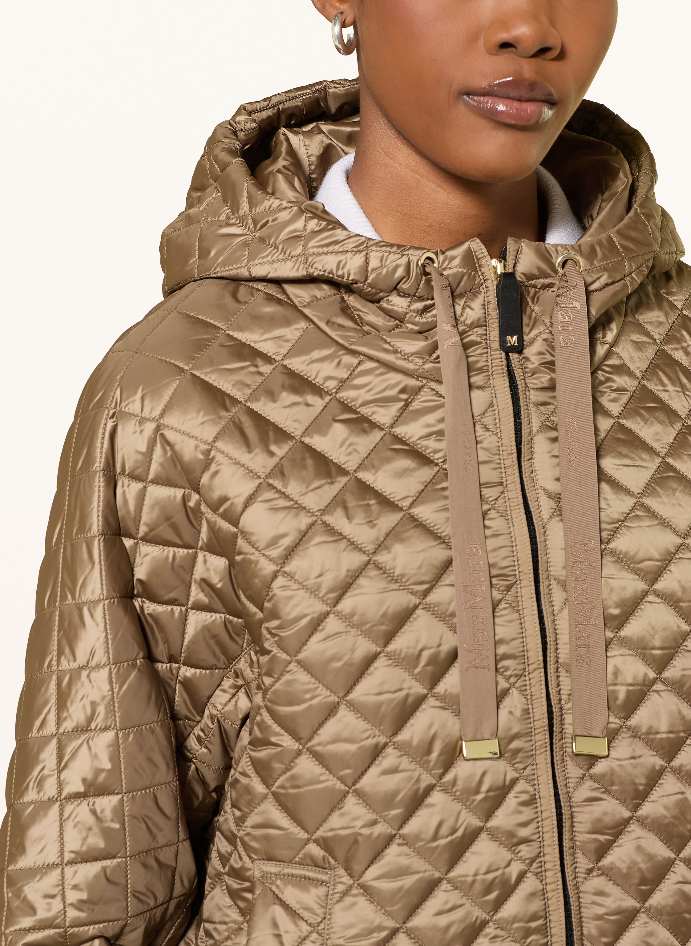 Thumbnail - Max Mara The Cube Steppjacke Giorno beige