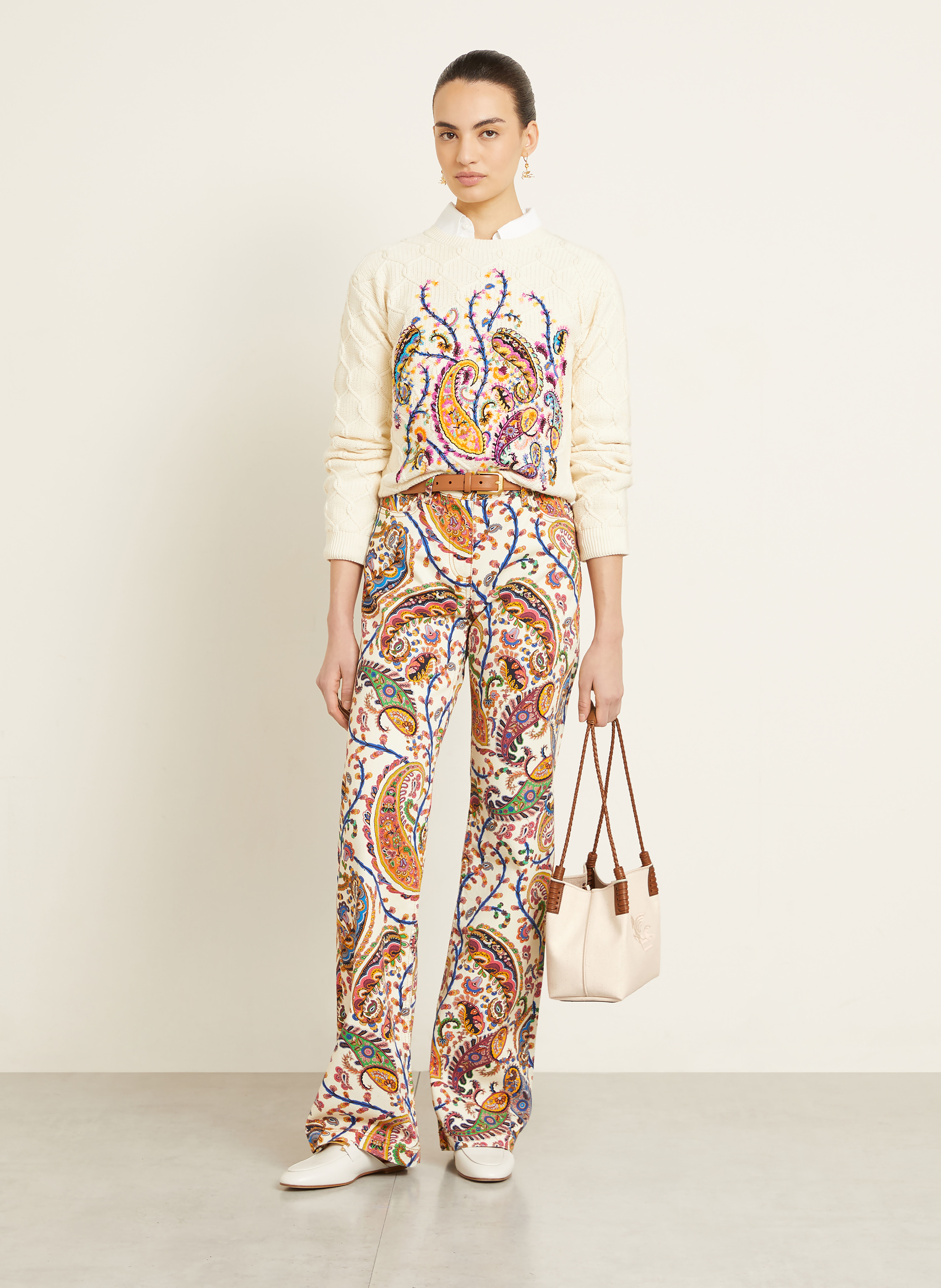 Thumbnail - Etro Shopper Libra beige