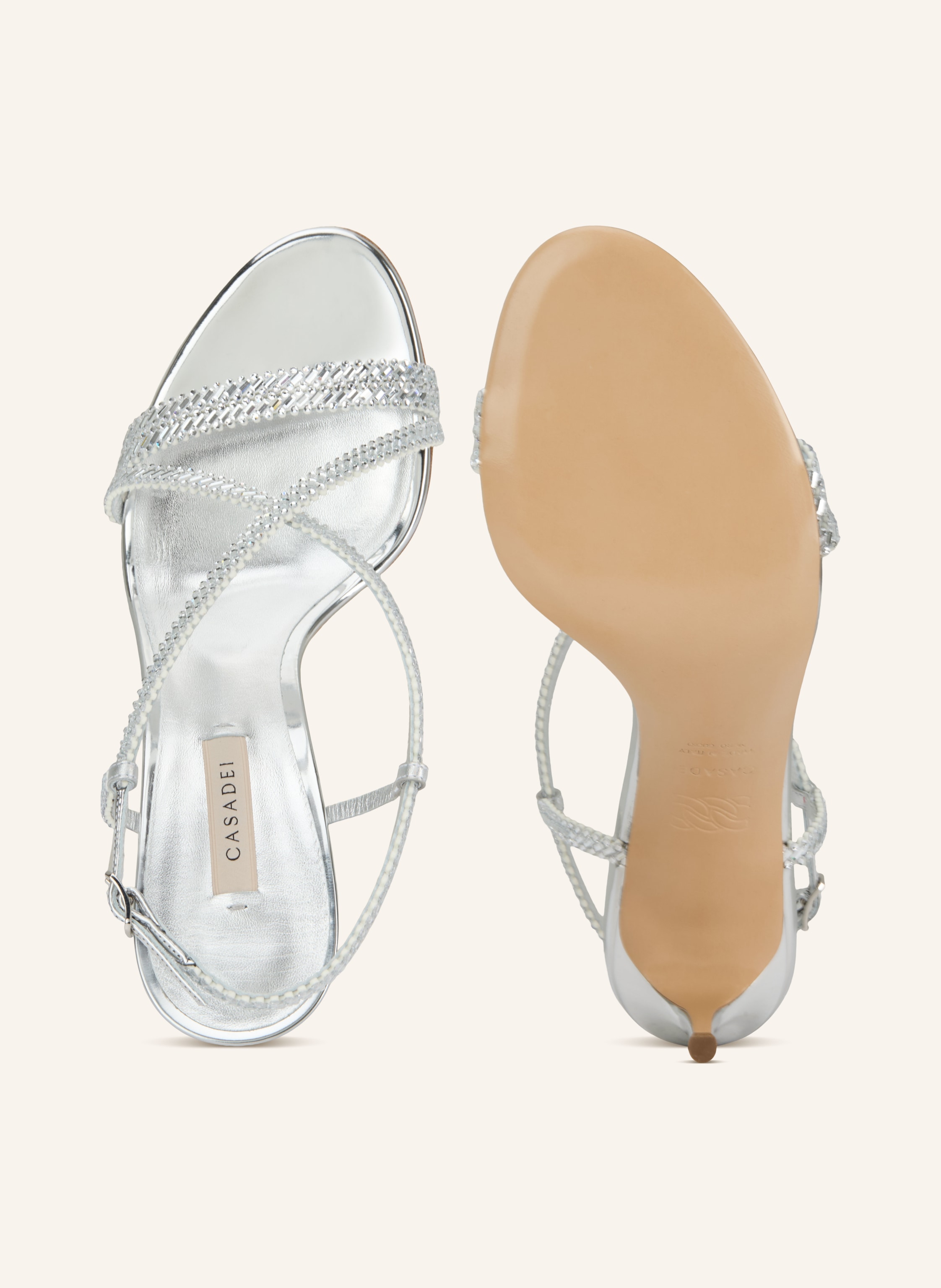 Thumbnail - Casadei Sandaletten Josephine Julia Mit Schmucksteinen silber