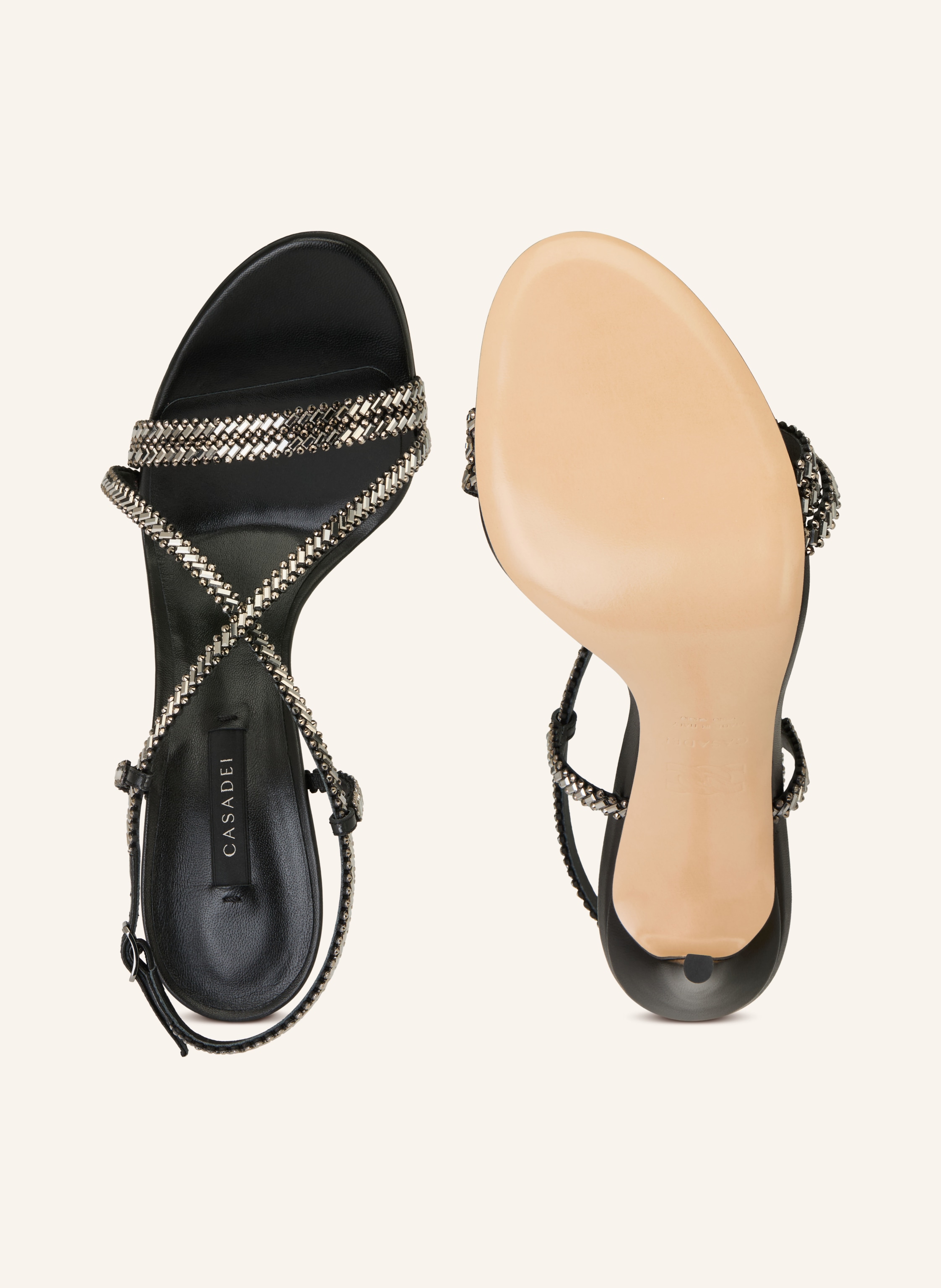 Thumbnail - Casadei Sandaletten Josephine Julia Mit Schmucksteinen silber