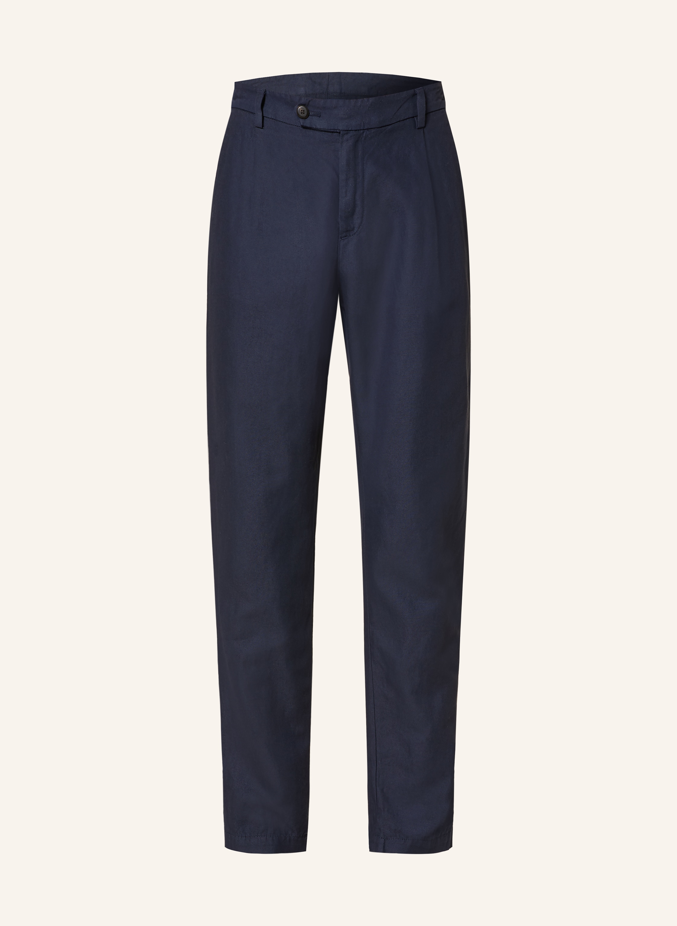 Eleventy Chino Extra Slim Fit Mit Leinen blau