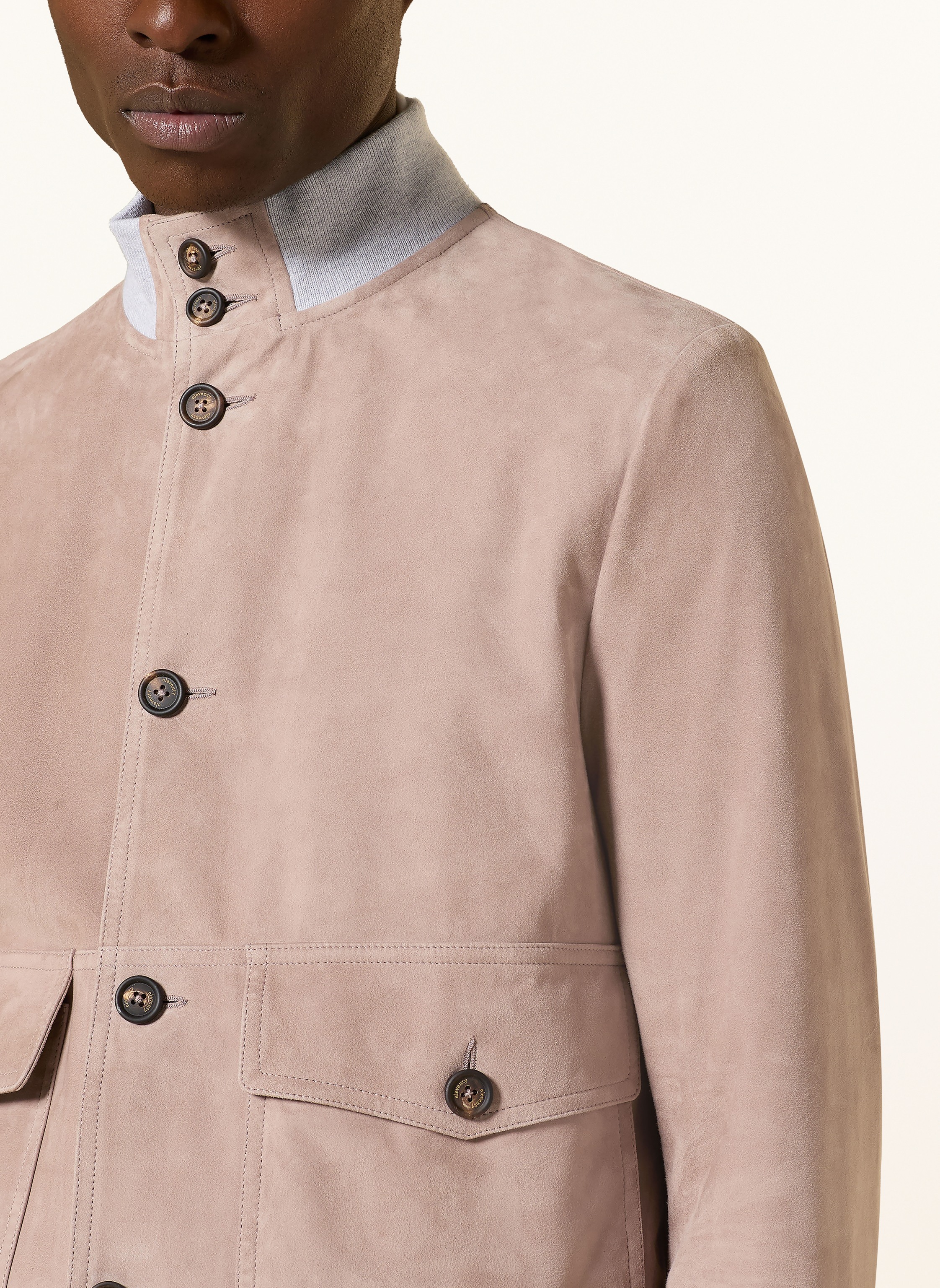 Thumbnail - Eleventy Lederblouson rosa