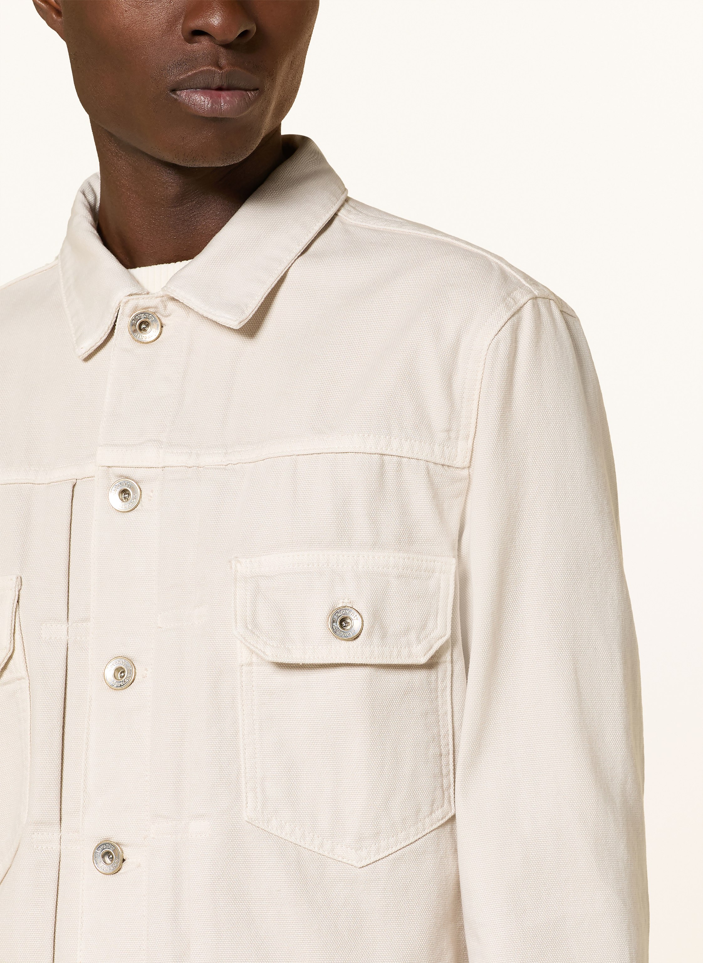 Thumbnail - Eleventy Jeansjacke beige