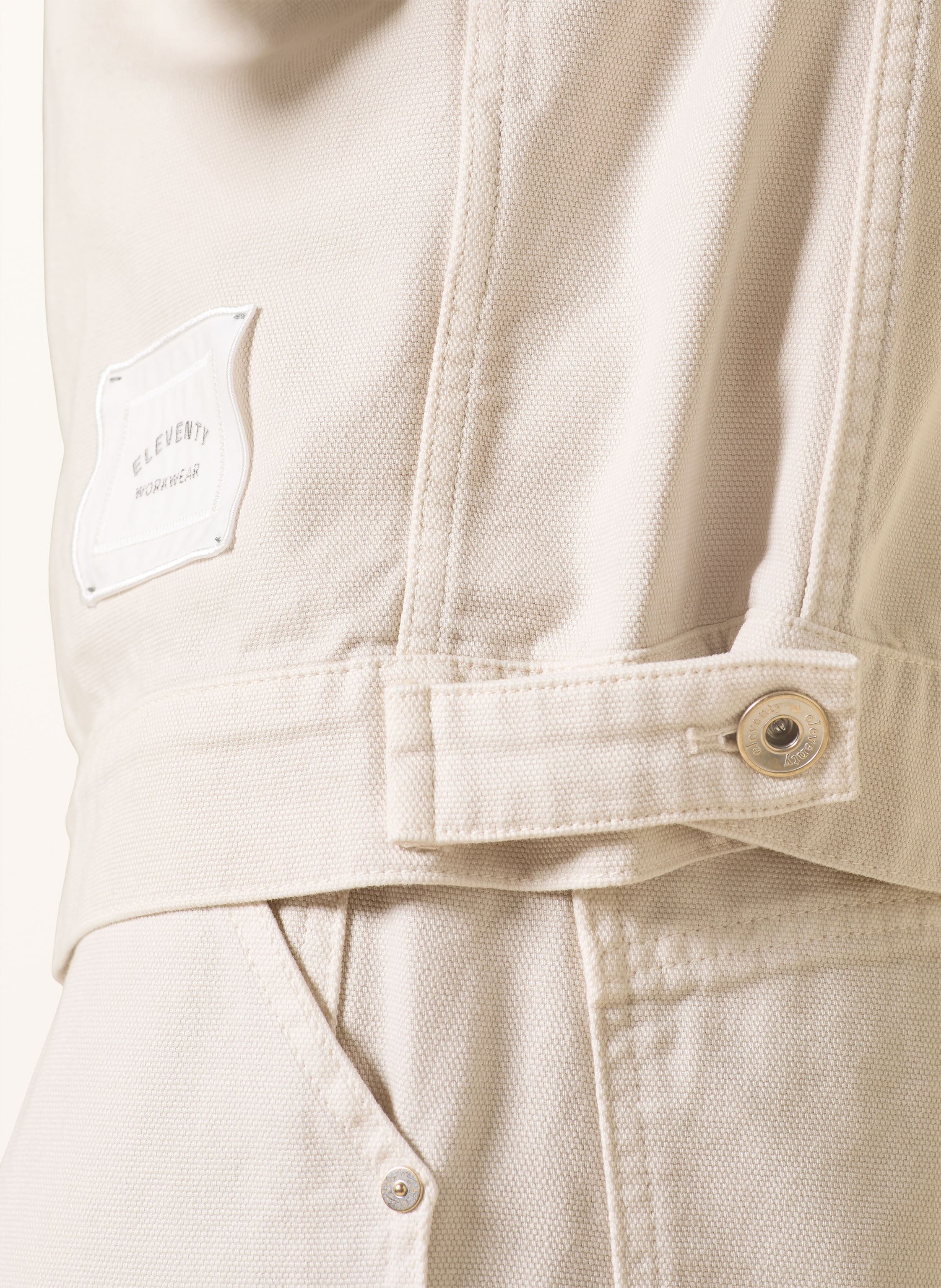 Thumbnail - Eleventy Jeansjacke beige