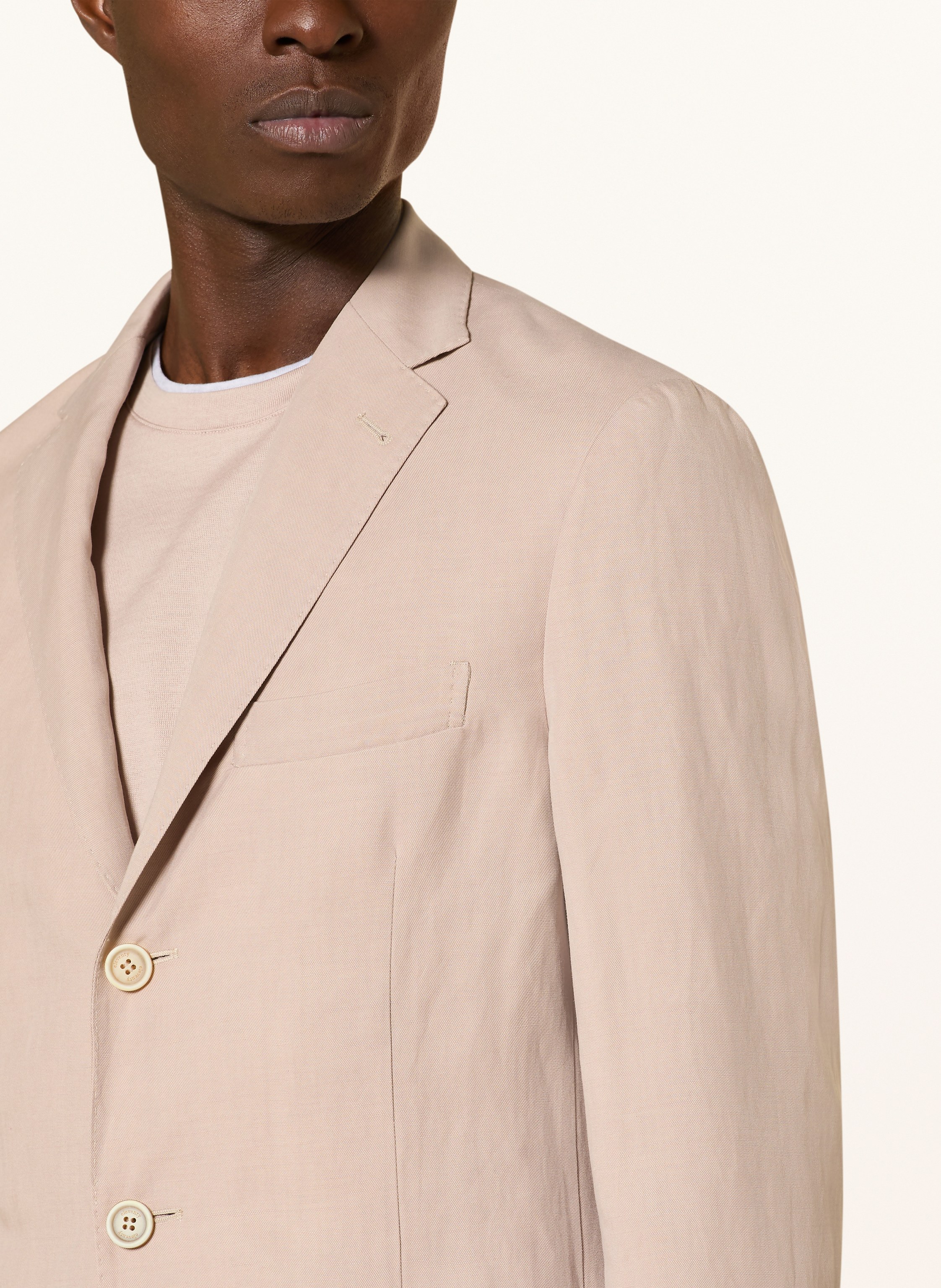 Thumbnail - Eleventy Sakko Slim Fit Mit Leinen beige