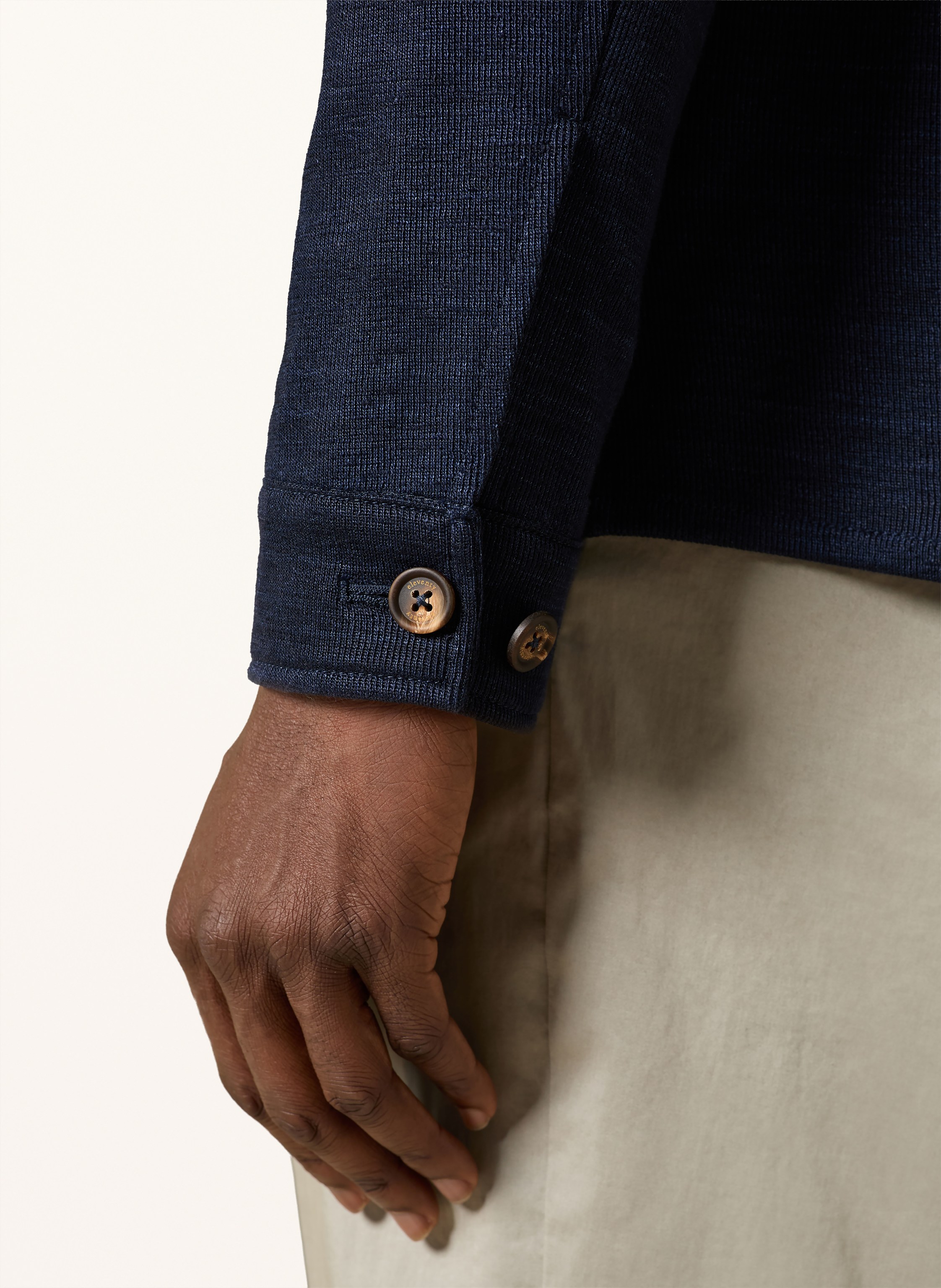 Thumbnail - Eleventy Strick-Overshirt blau