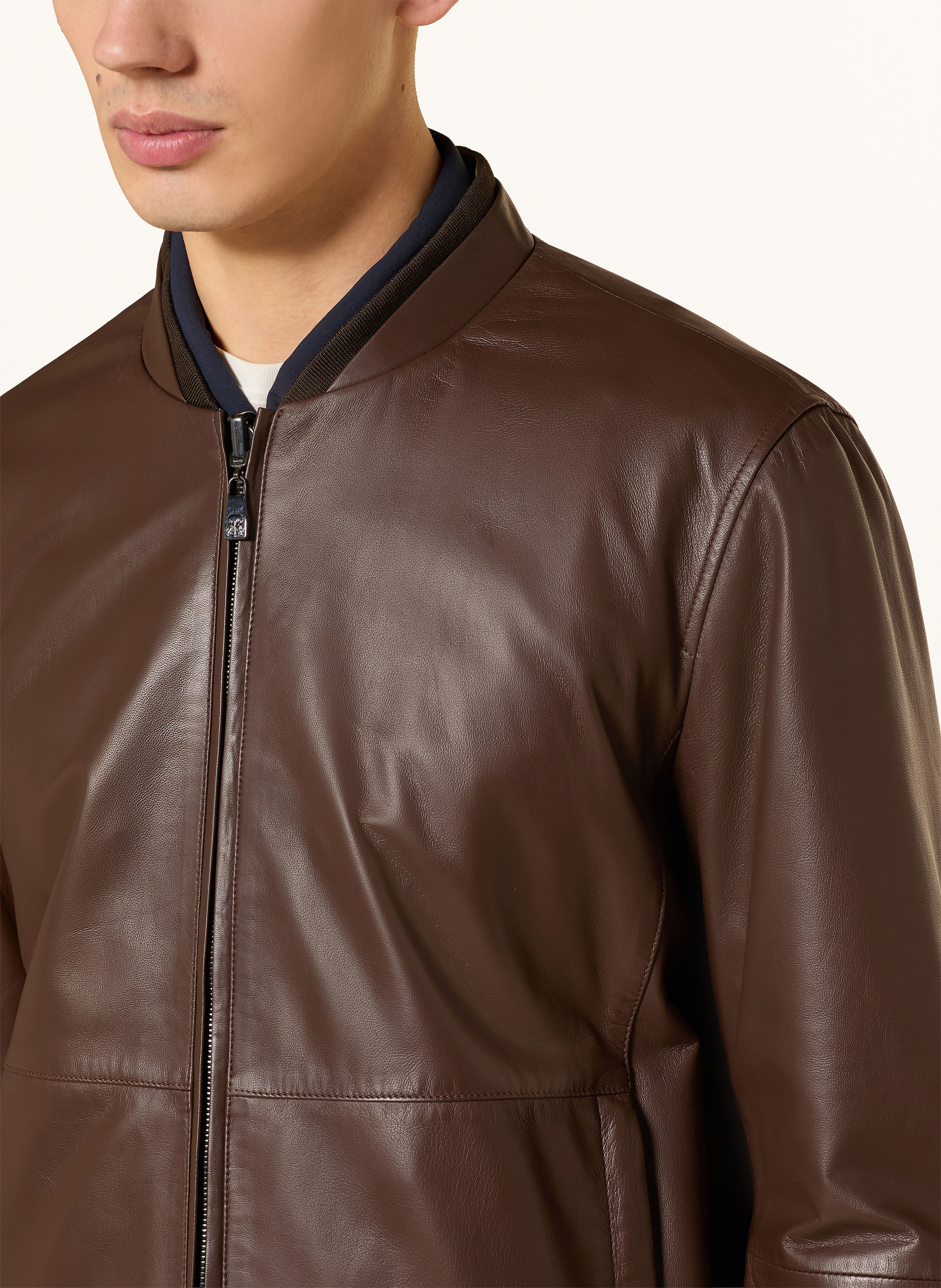 Thumbnail - Corneliani Lederblouson Zum Wenden braun