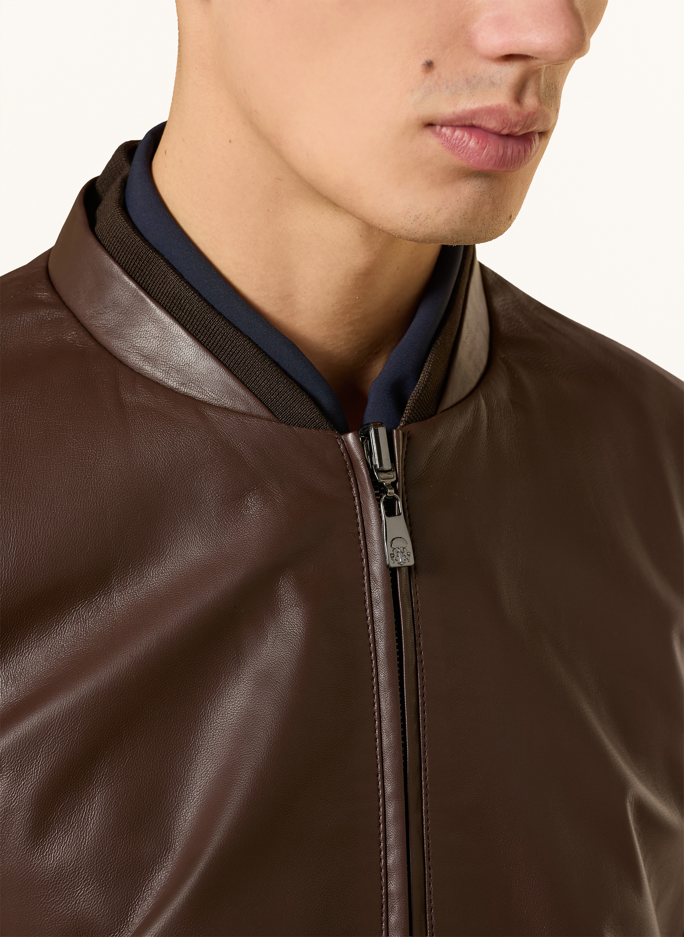 Thumbnail - Corneliani Lederblouson Zum Wenden braun