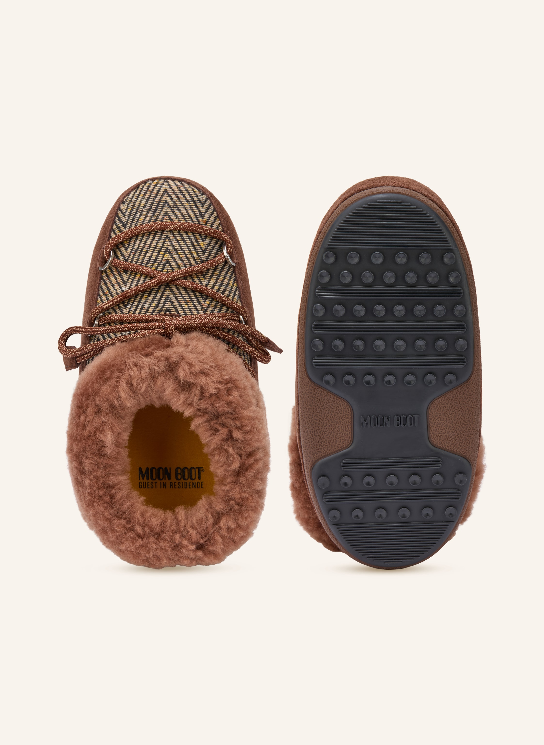 Thumbnail - Moon Boot Moon Boots Moon Boot X Guest In Residence Evx Chalet Mit Kunstfell braun