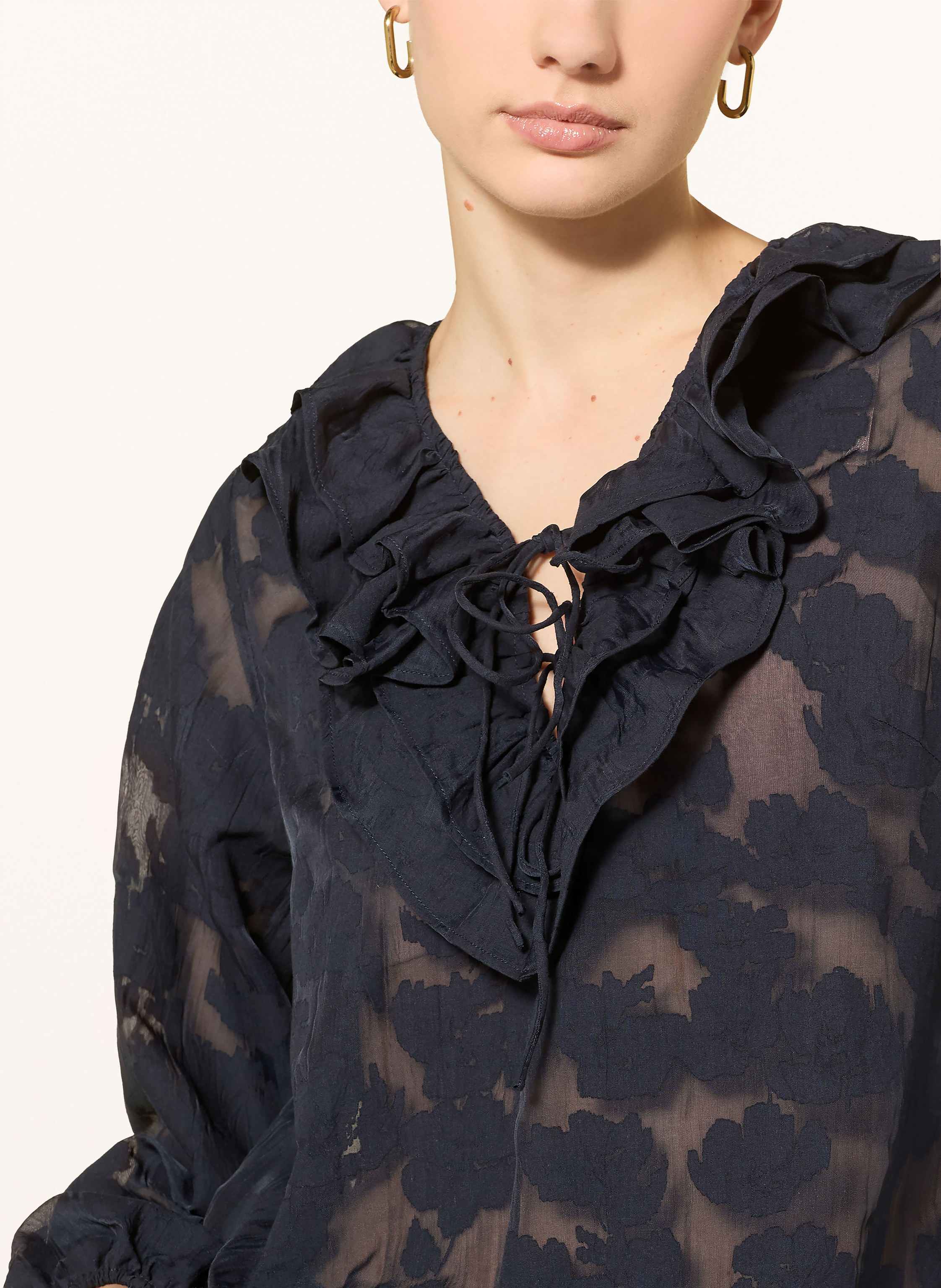 Thumbnail - Part Two Blusenshirt Mit Rüschen blau