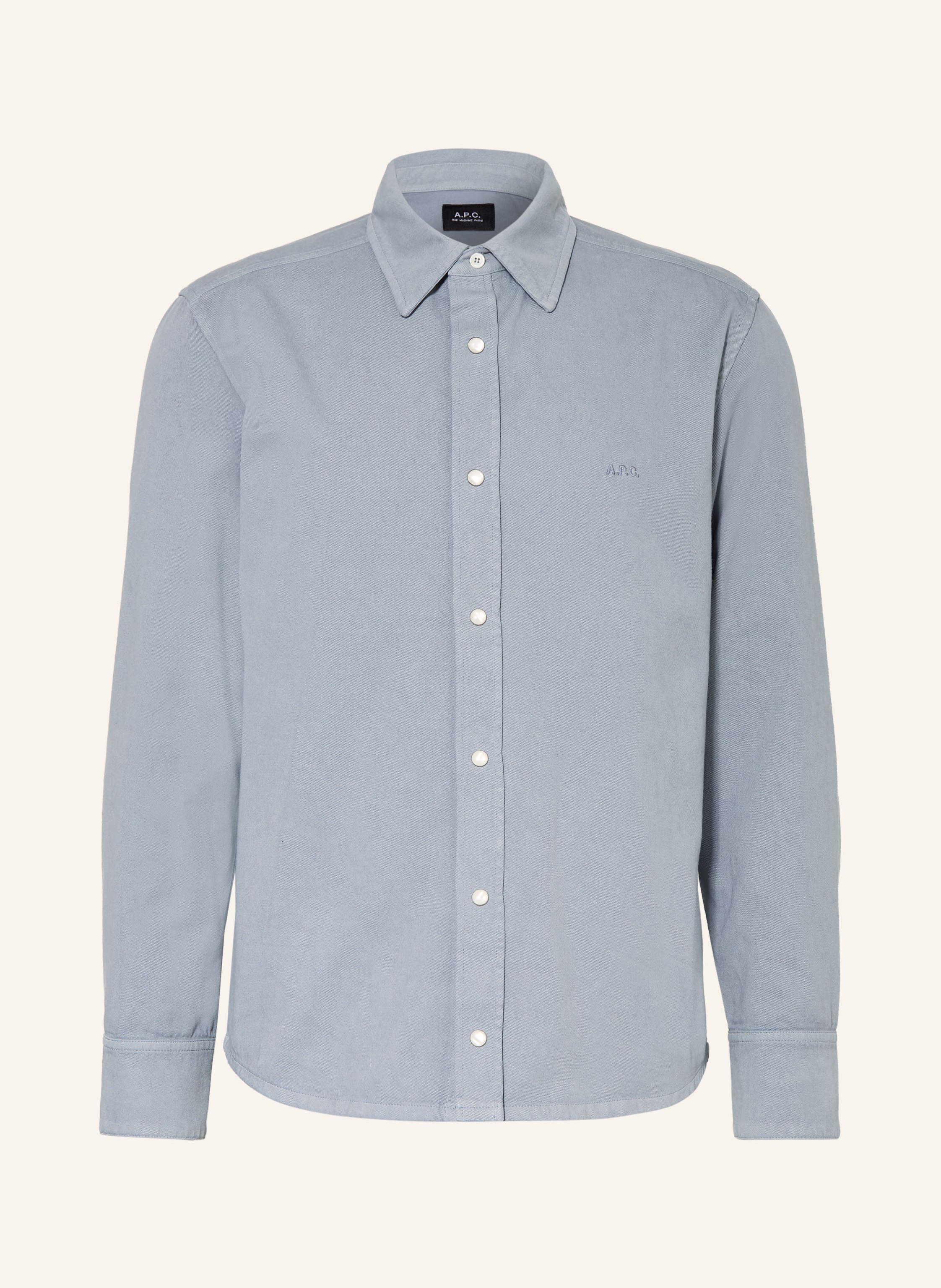 A.P.C. A.P.C. Hemd Comfort Fit blau in BLAUGRAU