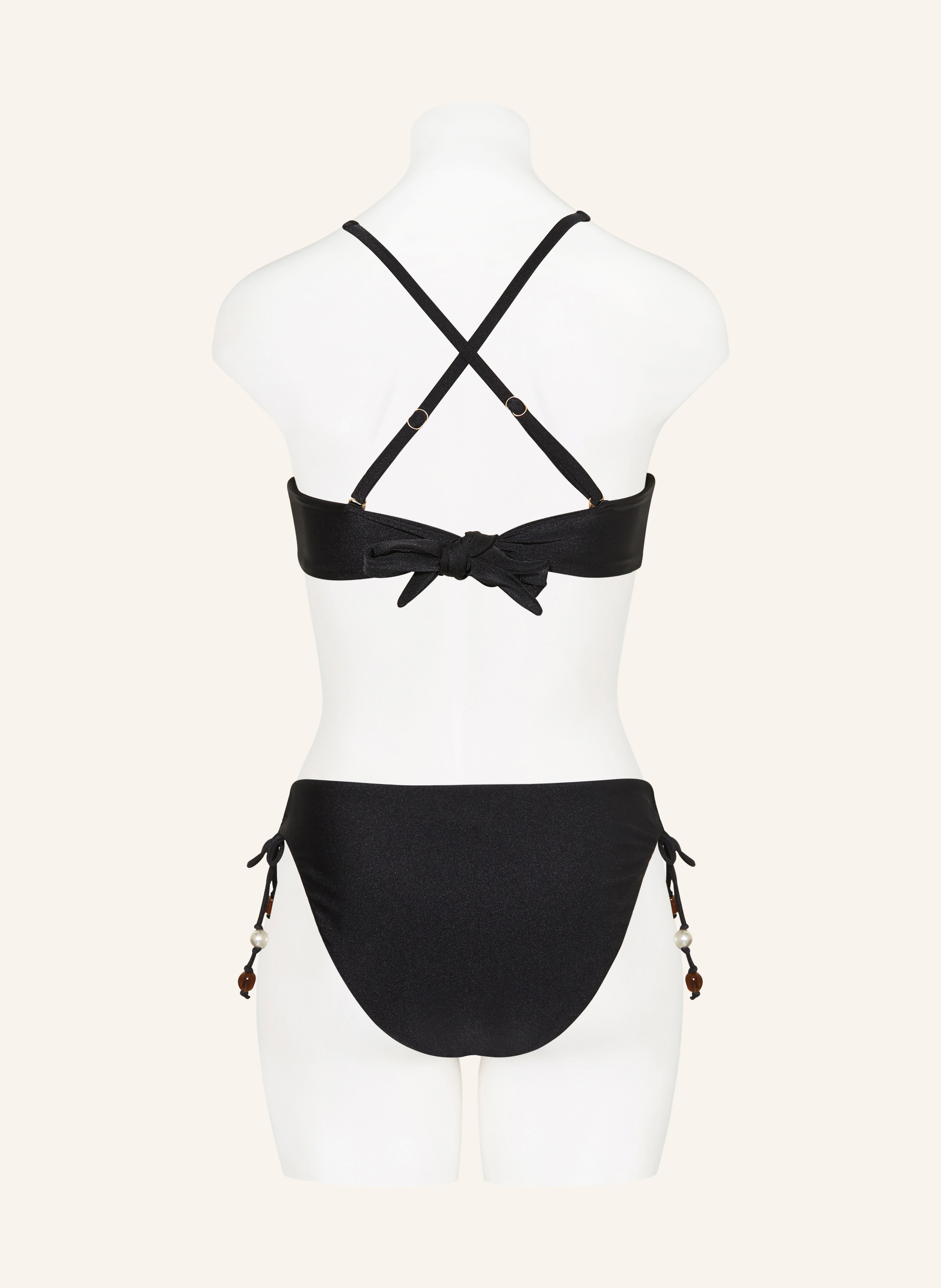 Thumbnail - Seafolly Bralette-Bikini-Top Palermo Mit Schmuckperlen schwarz