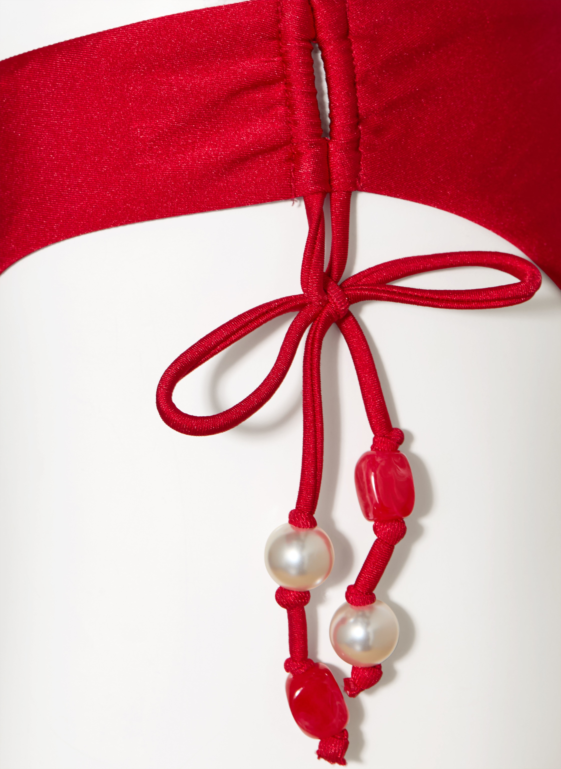 Thumbnail - Seafolly Triangel-Bikini-Hose Palermo Loop Mit Schmuckperlen rot