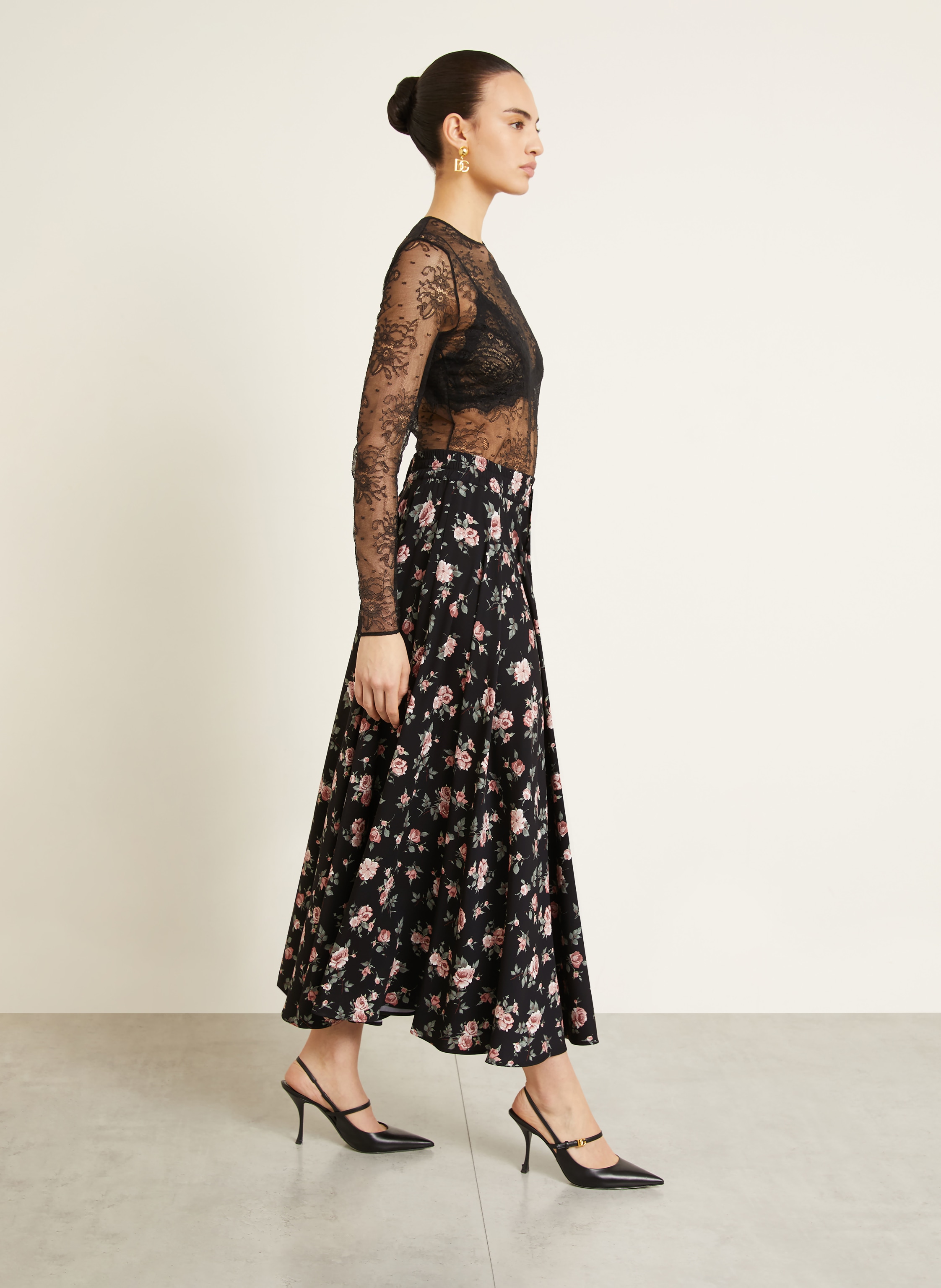 Thumbnail - Dolce & Gabbana Seidenrock schwarz