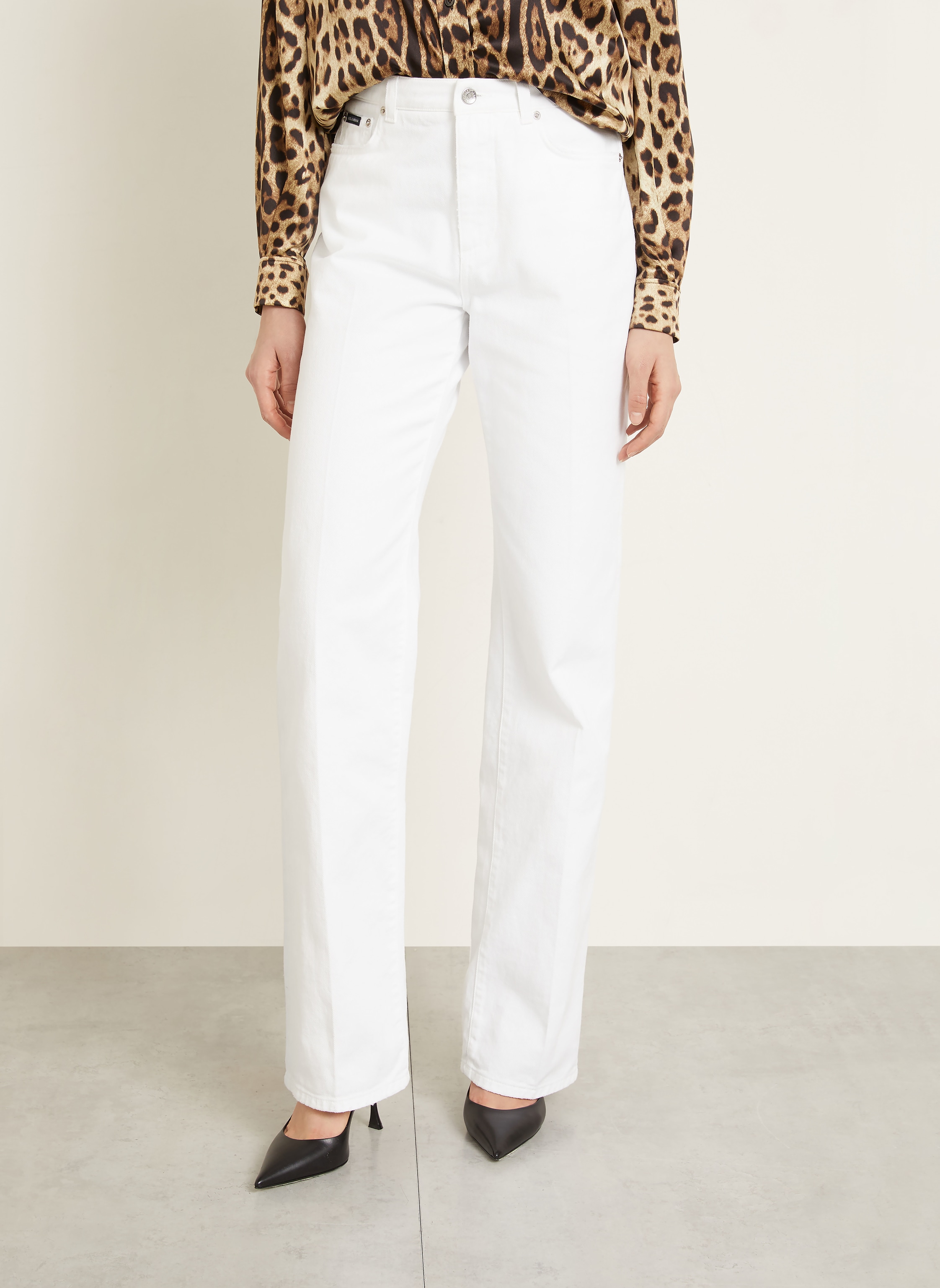 Thumbnail - Dolce & Gabbana Straight Jeans weiss