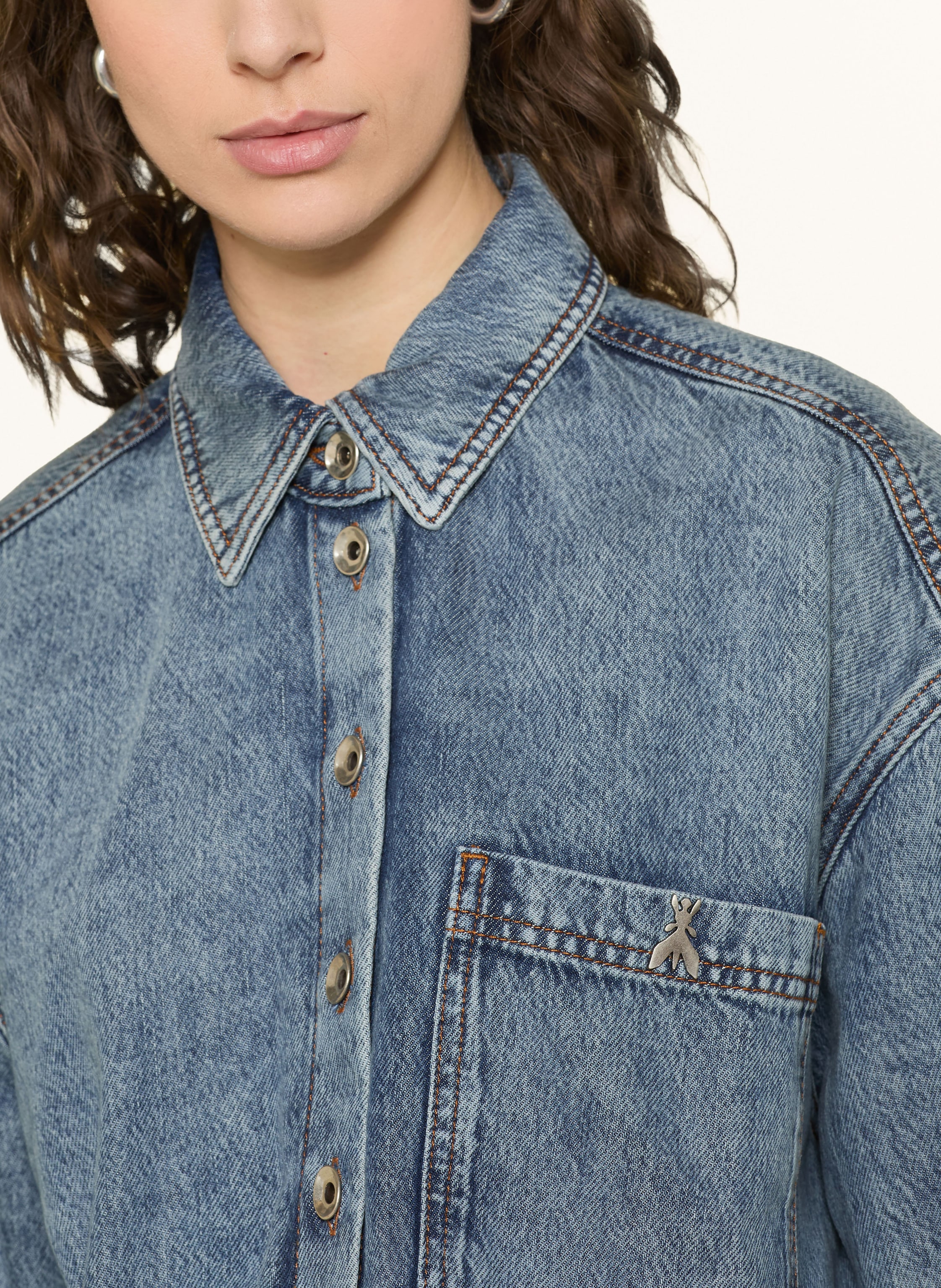 Thumbnail - Patrizia Pepe Jeanskleid blau