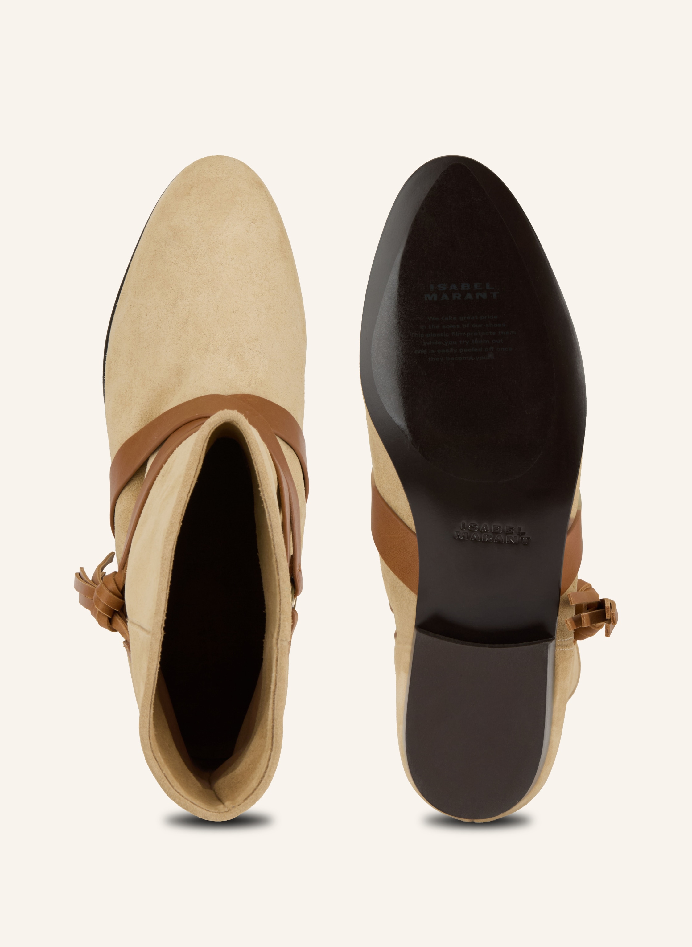 Thumbnail - Isabel Marant Stiefeletten Rejen beige