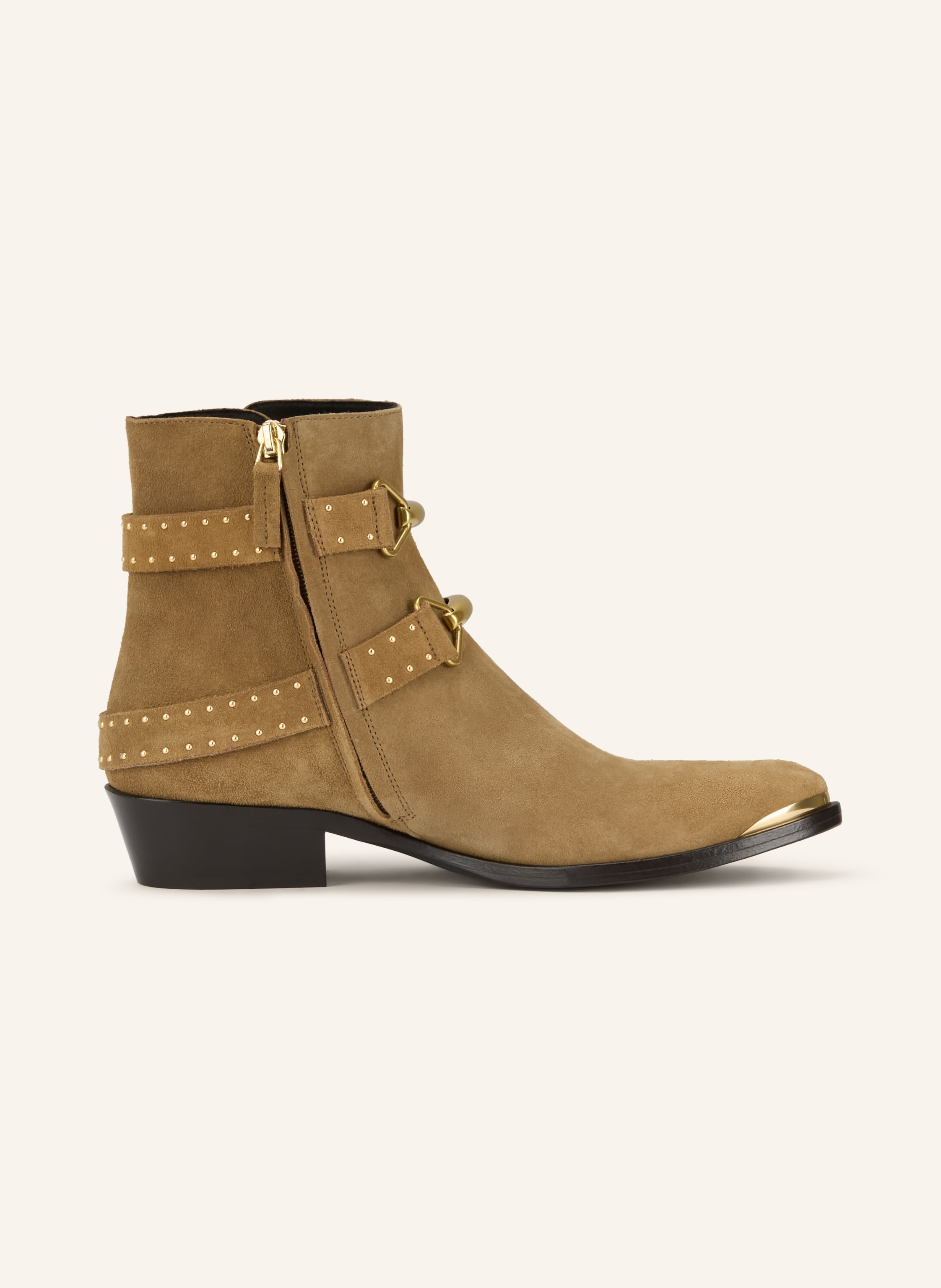 Thumbnail - Isabel Marant Stiefeletten Zalya Mit Nieten beige