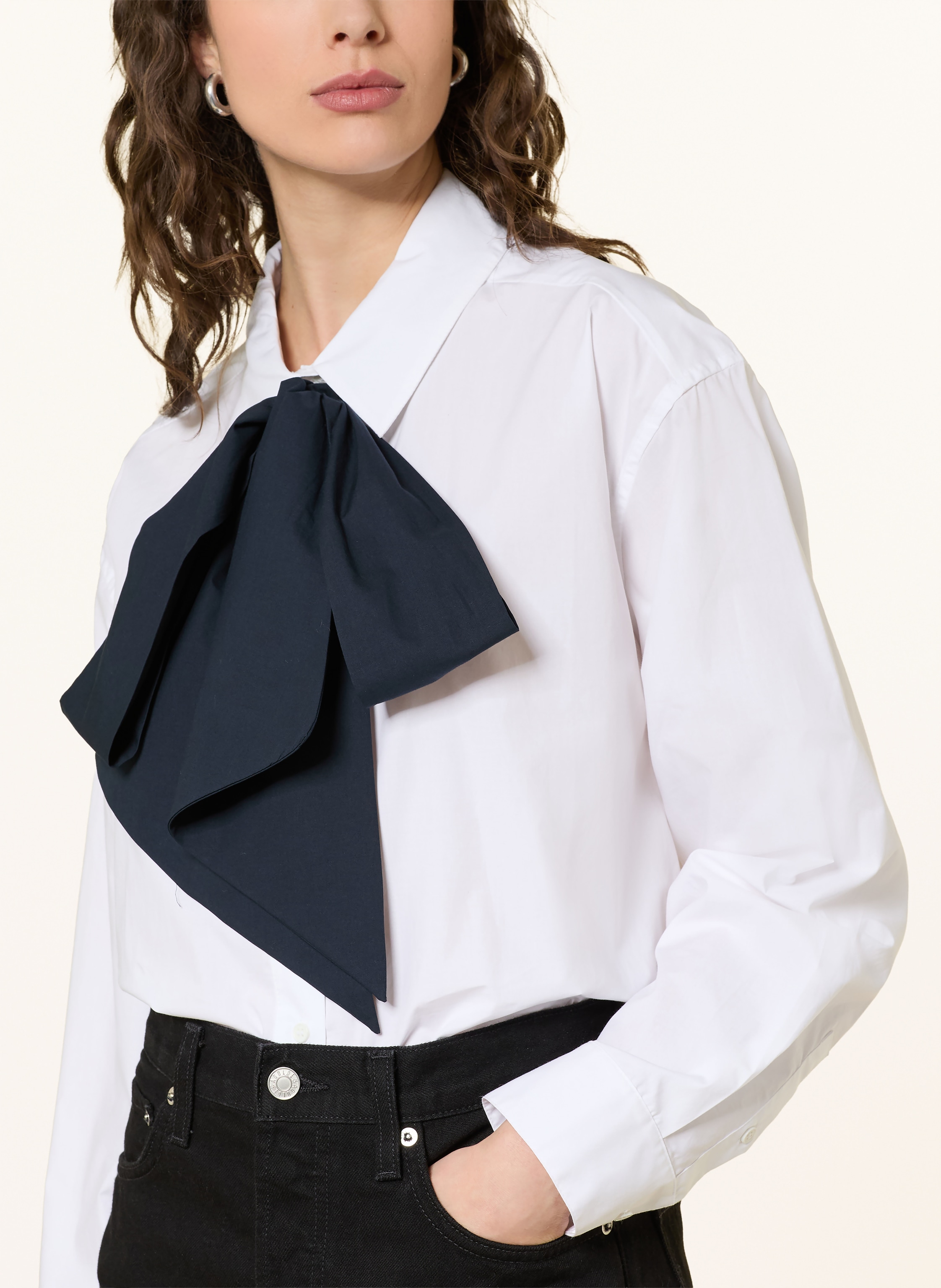 Thumbnail - Essentiel Antwerp Hemdbluse Jambers Mit Abnehmbarer Schluppe blau