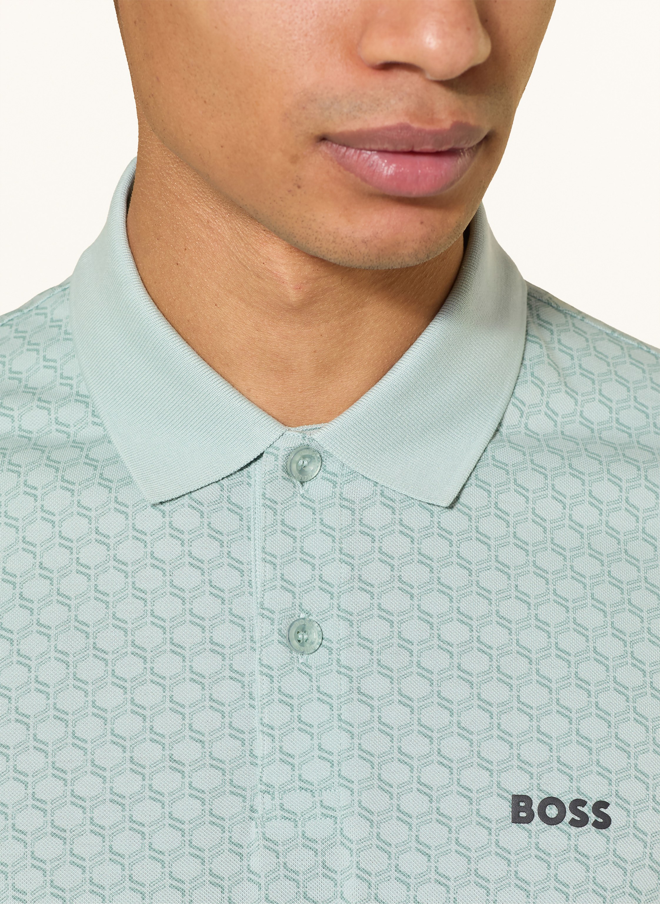 Thumbnail - Boss Funktions-Poloshirt Chip Pattern blau