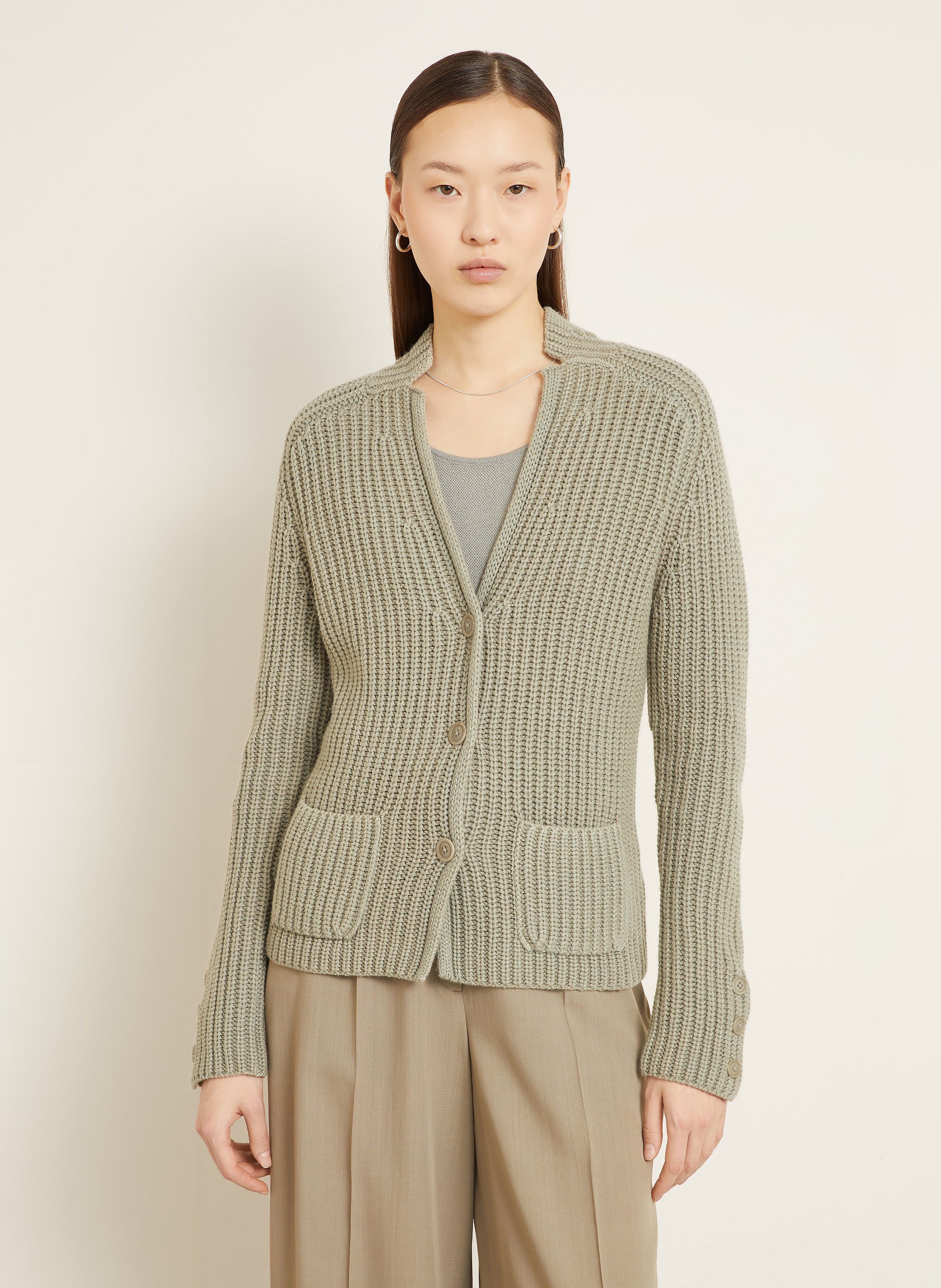 Thumbnail - Iris Von Arnim Strickjacke Heliantha Aus Cashmere beige