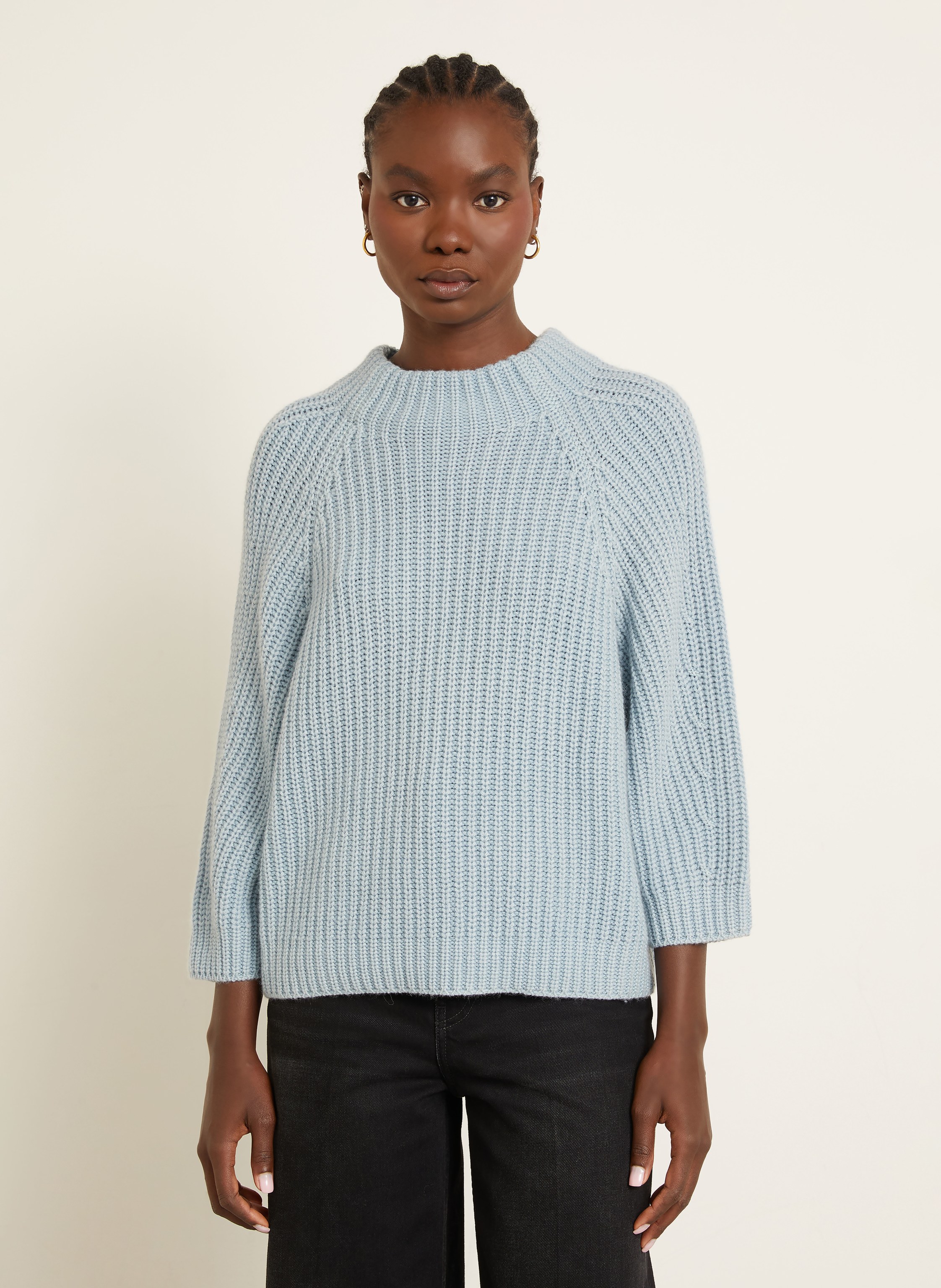 Thumbnail - Iris Von Arnim Cashmere-Pullover Fallou Mit 3/4-Arm blau