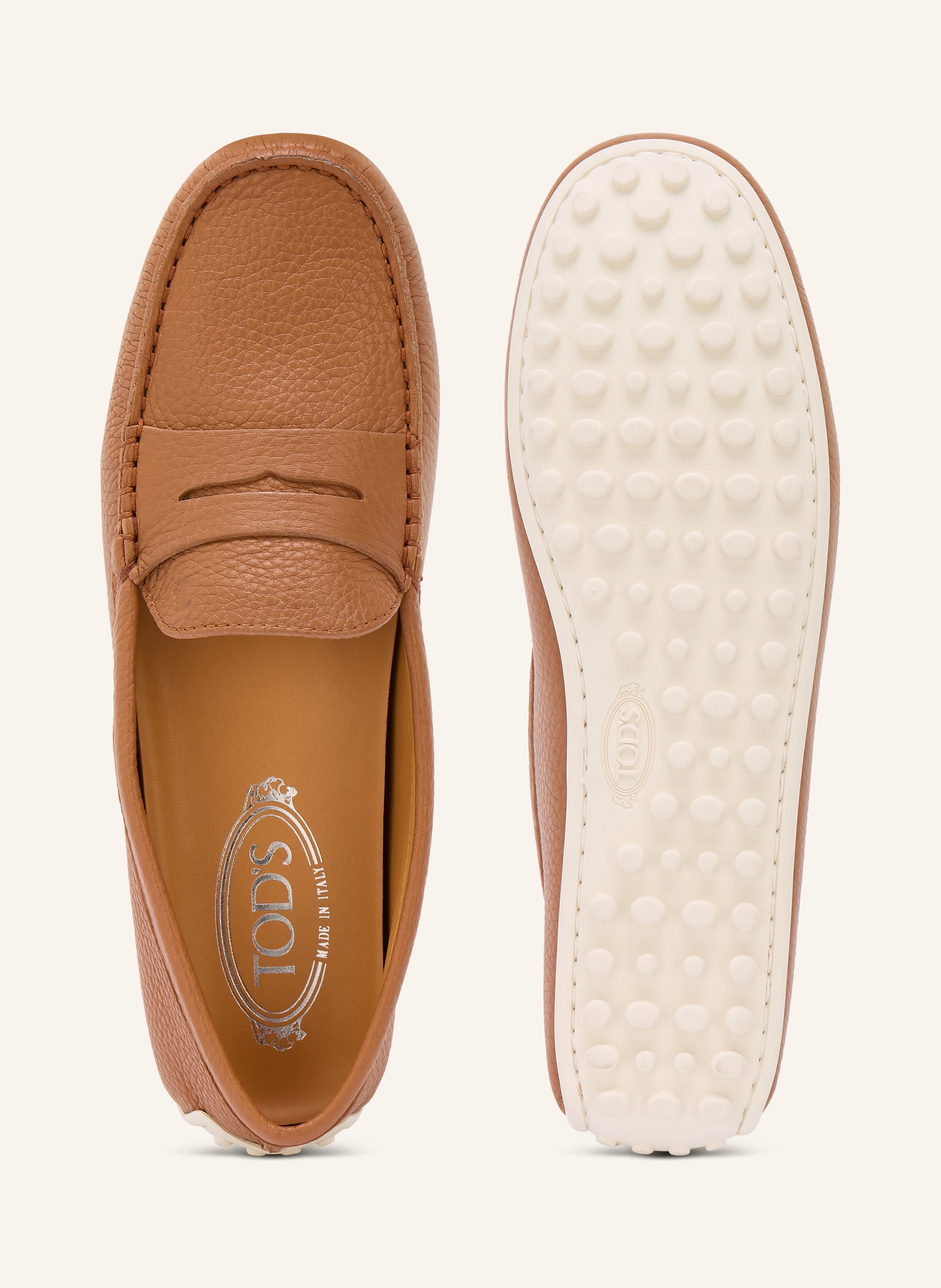 Thumbnail - Tod's Penny-Loafer Gomma braun